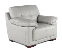 Baron Gray Leather Chair