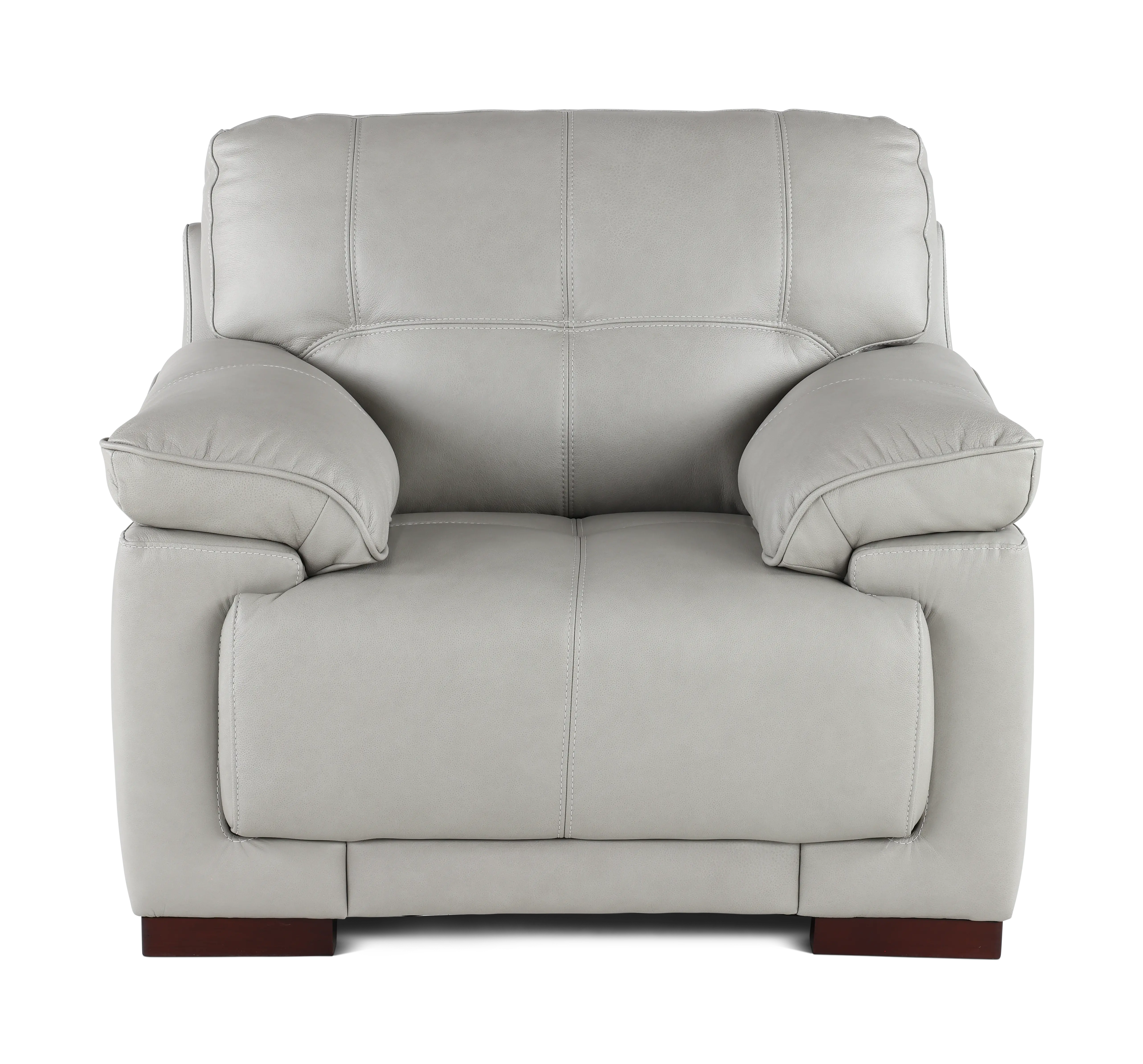 Baron Gray Leather Chair-2