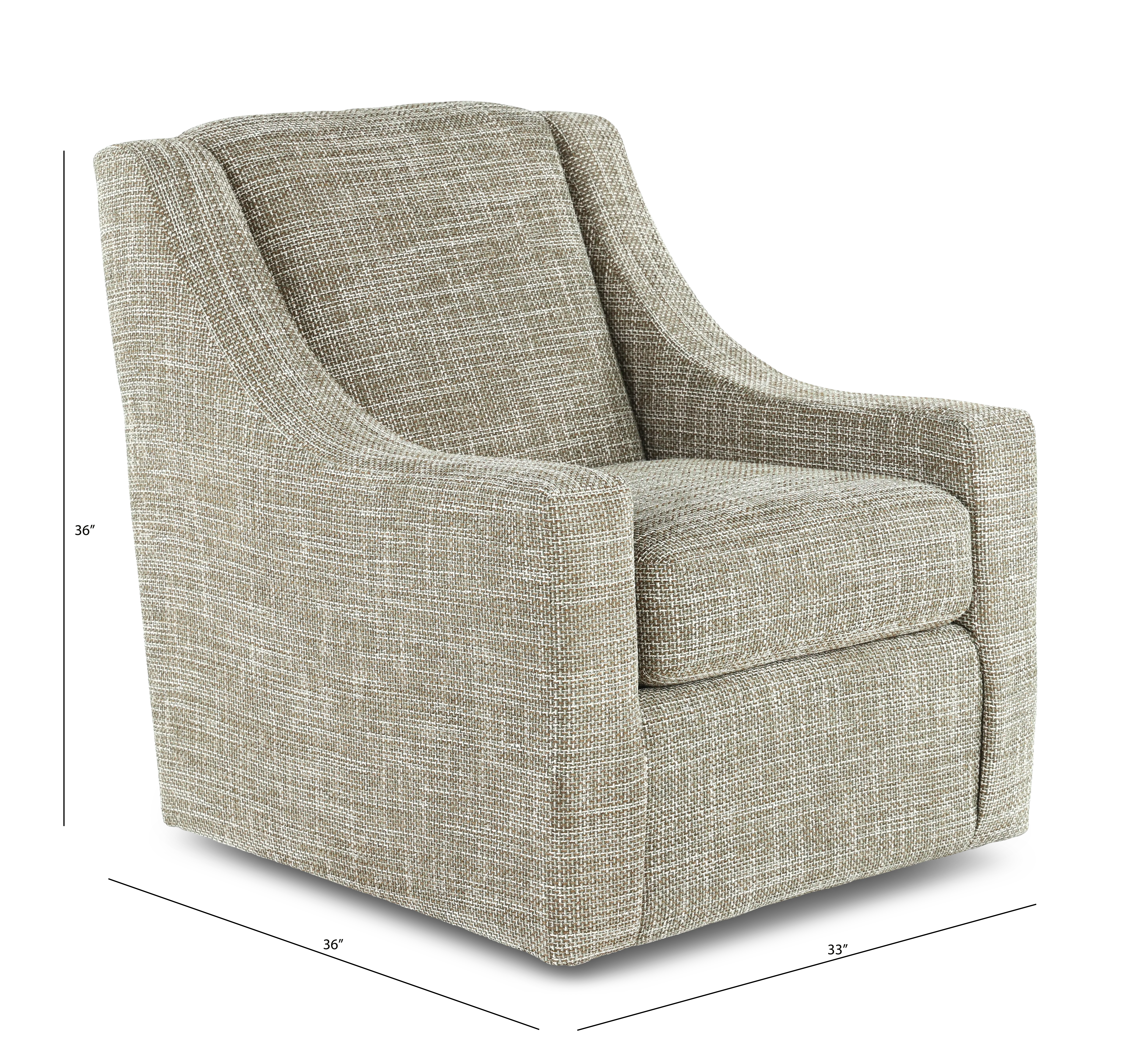 Pine Clover Green Swivel Accent Chair-3