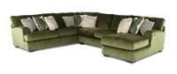 Pine Green 3-Piece Sectional