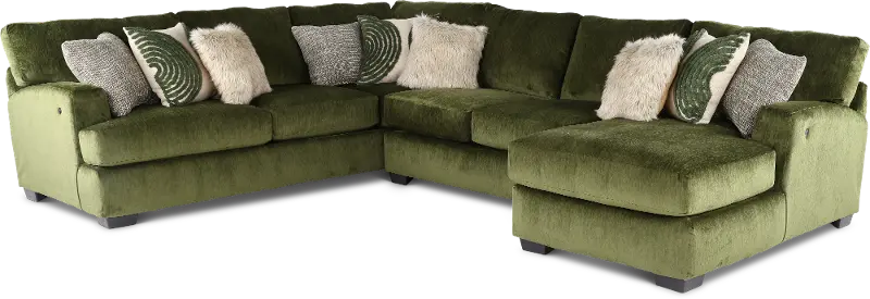 Pine Green 3 Piece Sectional