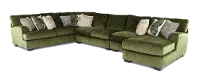 Pine Green 4-Piece Sectional