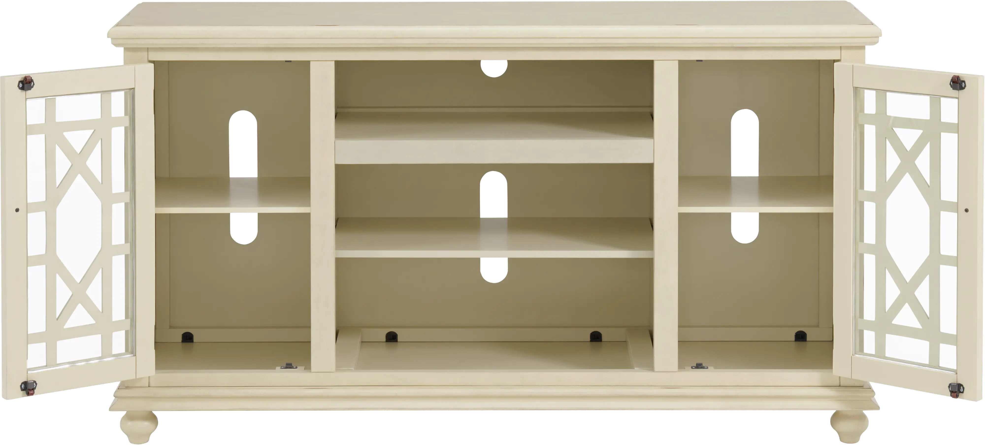 Two Door Antique White 63  TV Stand-3
