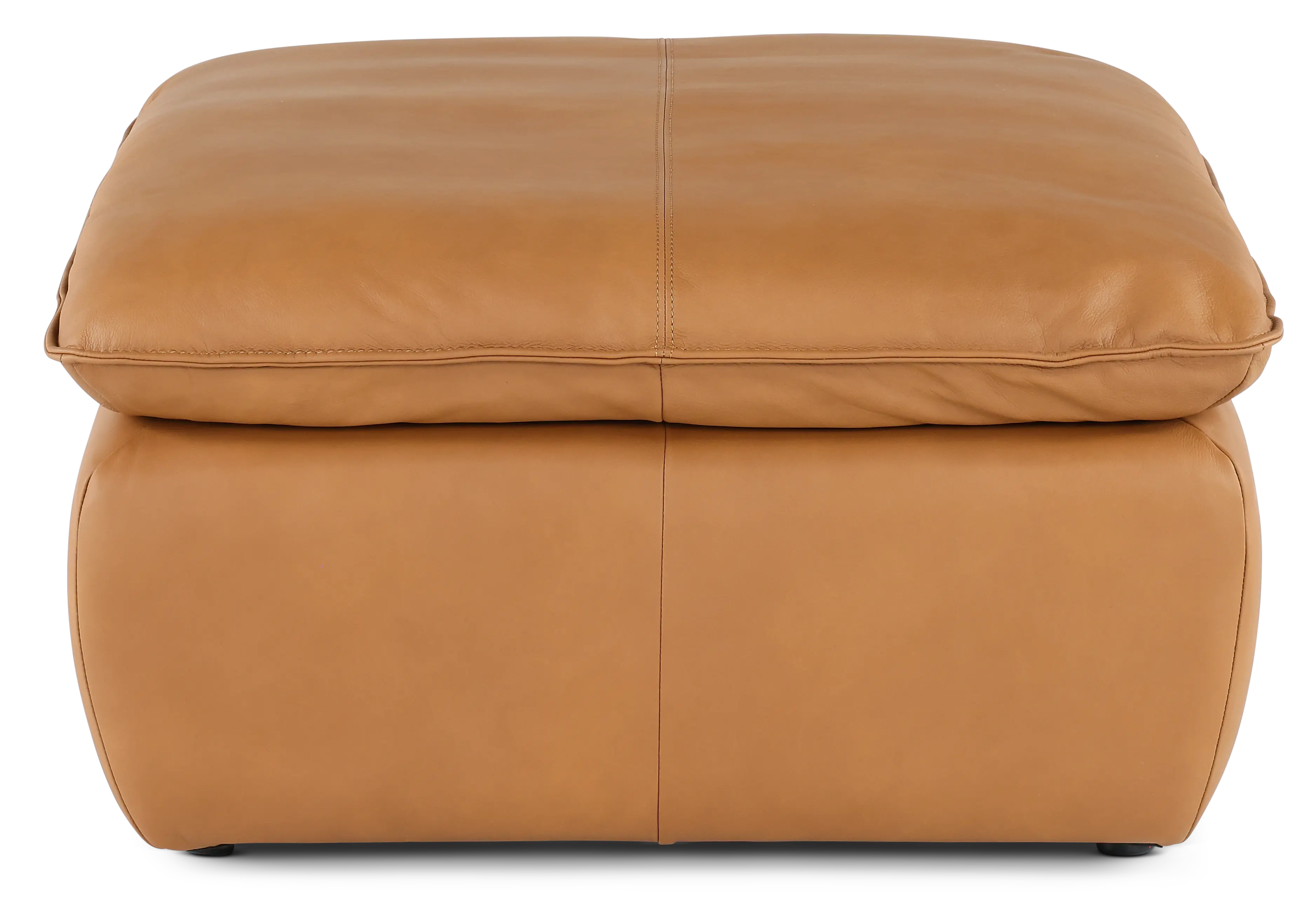 Oslo Tan Leather Large Ottoman-3