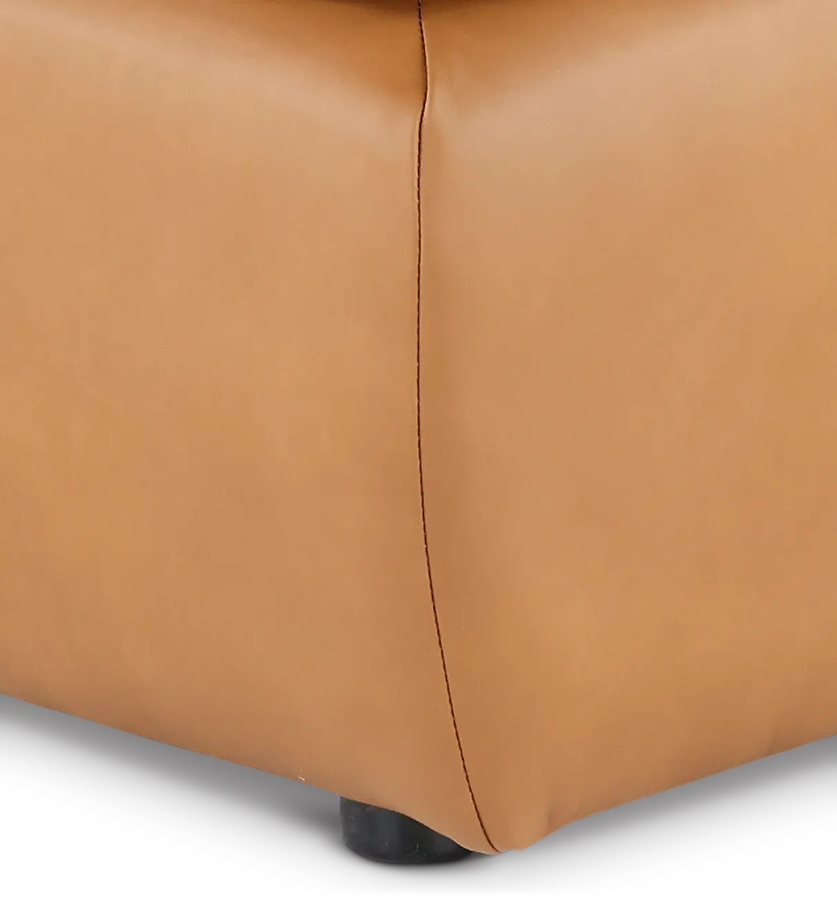 Oslo Tan Leather Large Ottoman-5