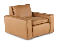 Oslo Tan Leather Swivel Chair