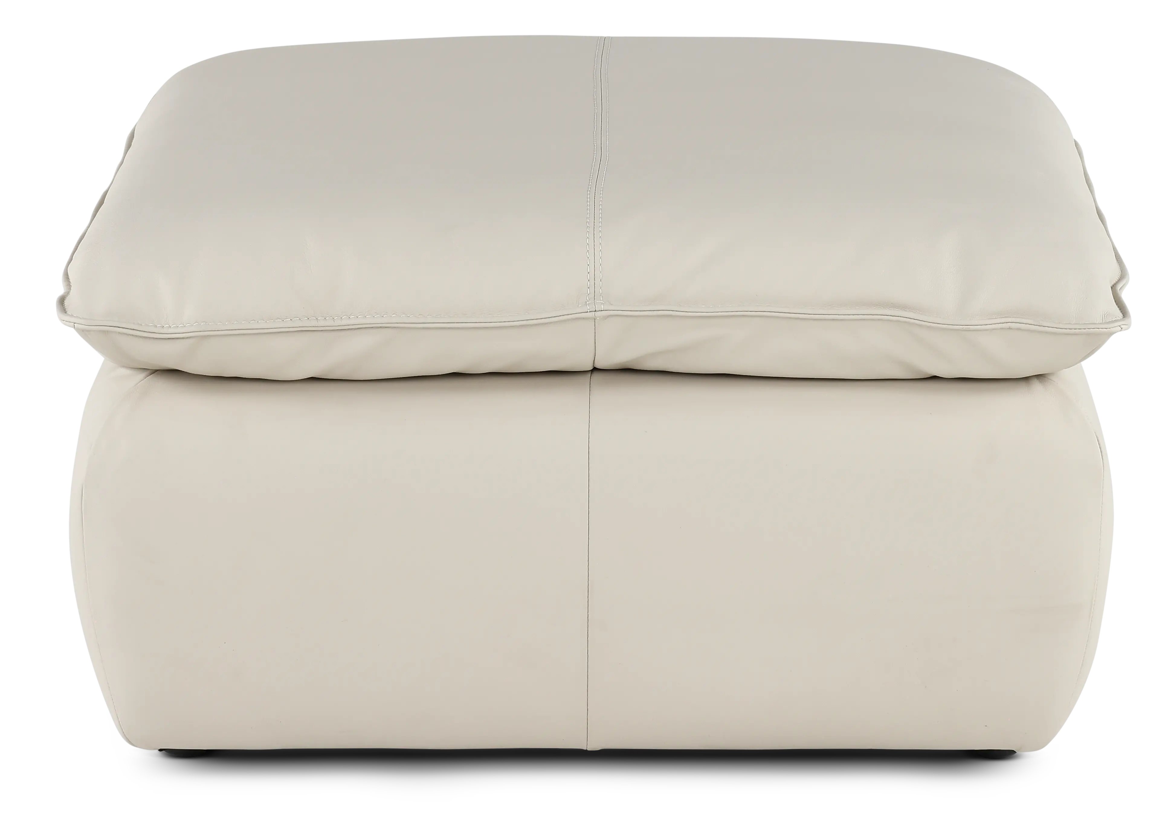 Oslo Off-White Leather Large Ottoman-3