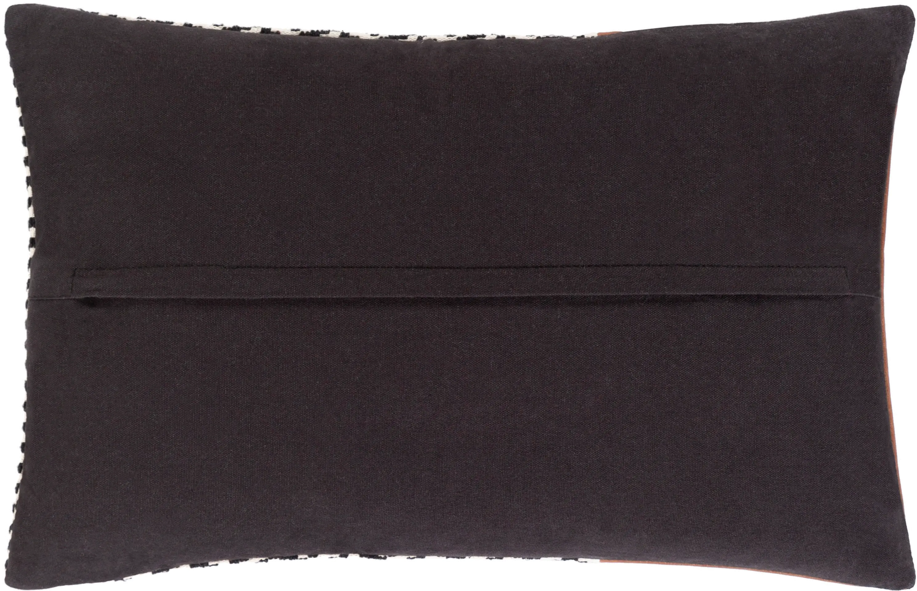 FNA0012020P Fiona Black and Brown Leather Accent Pillow-4