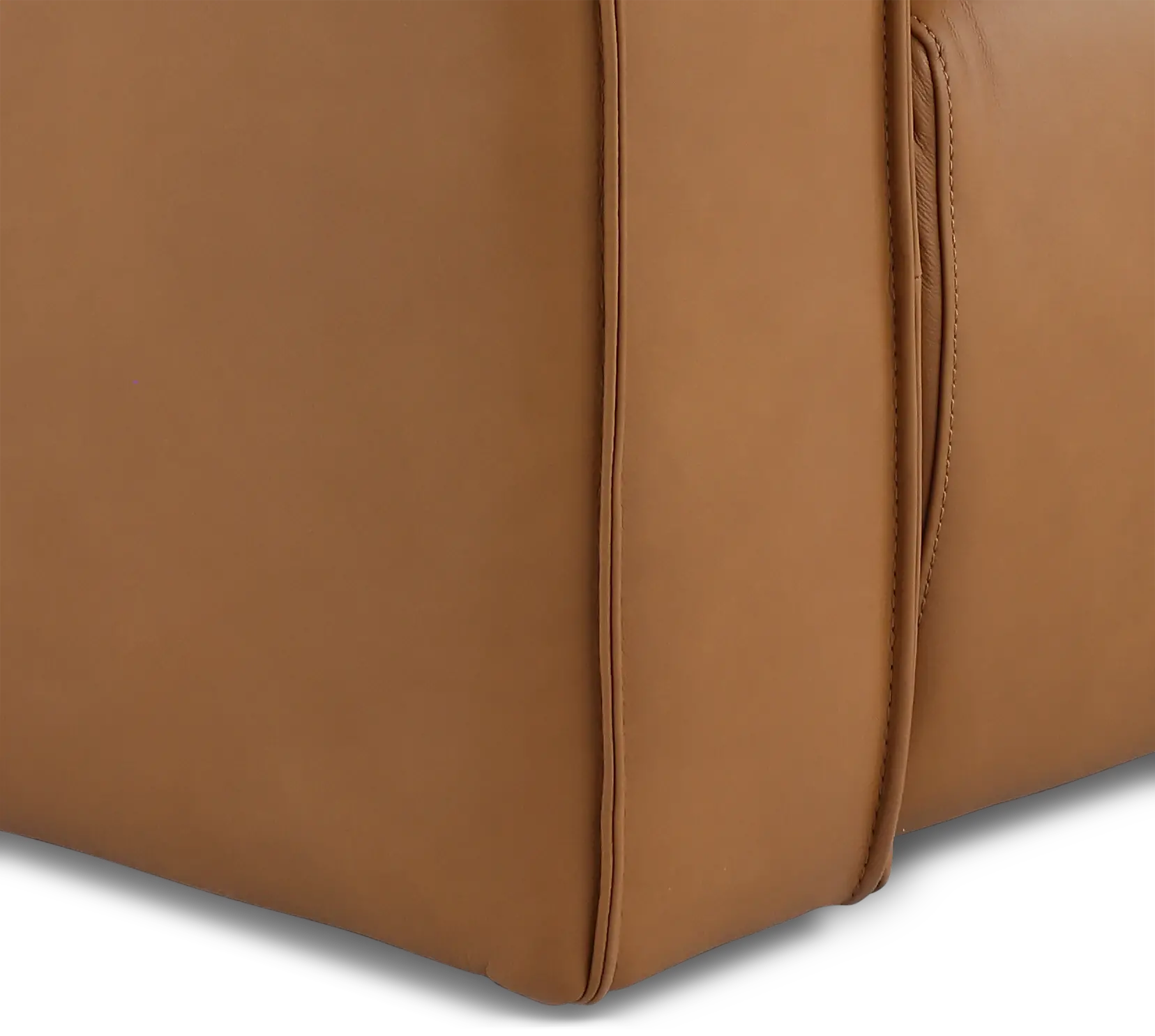 Oslo Tan Leather 6 Piece Sectional with Console-5