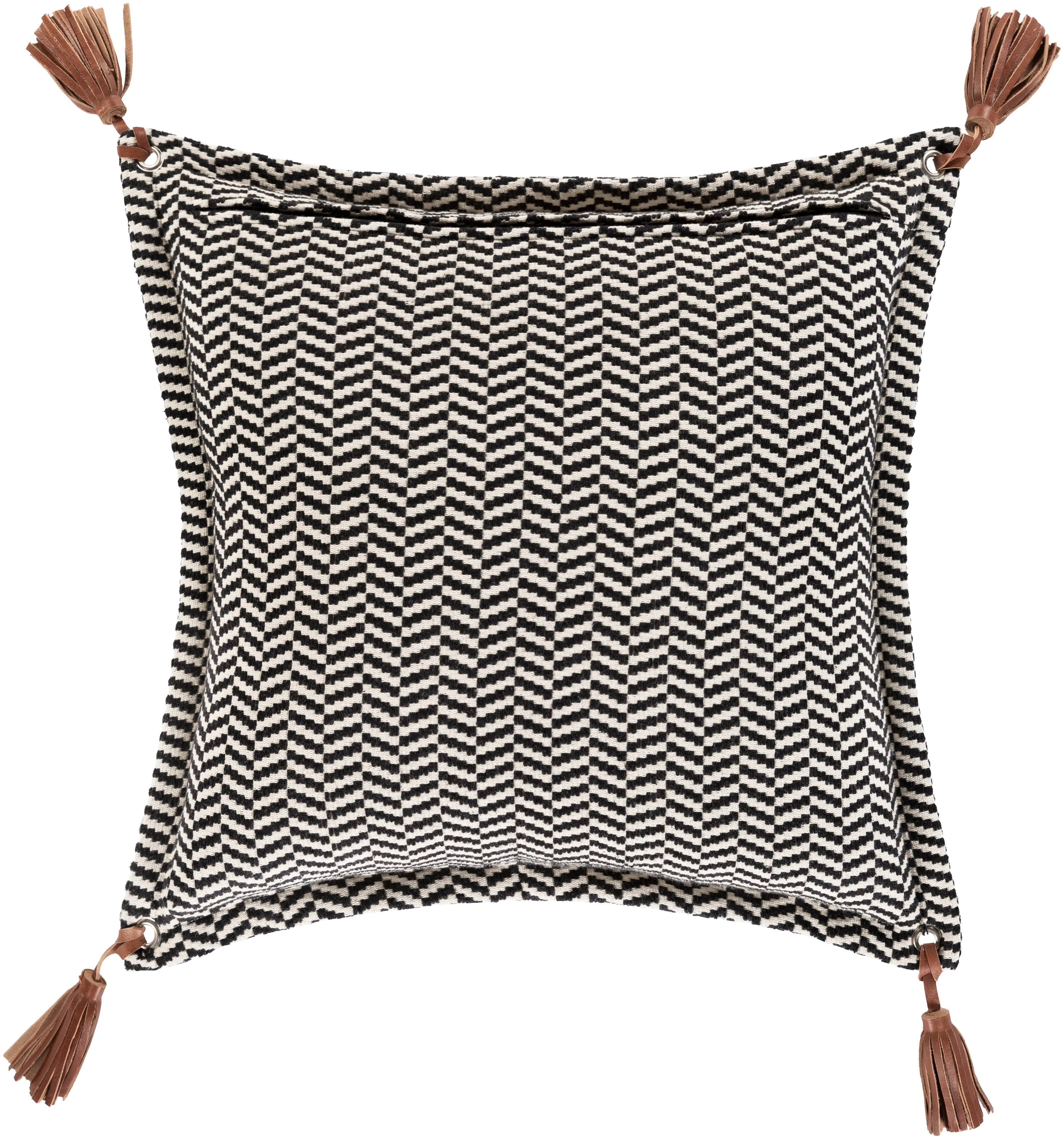 FNA0032020P Fiona II Brown Leather Accent Pillow-1