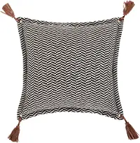 FNA0032020P Fiona II Brown Leather Accent Pillow