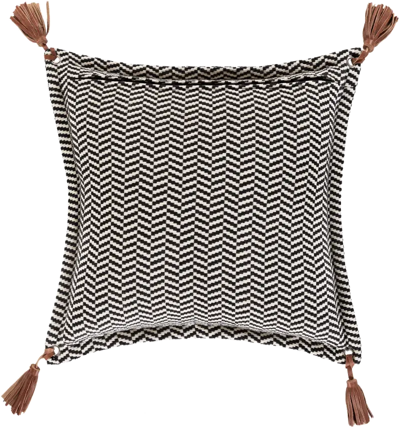 Fiona II Brown Leather Accent Pillow