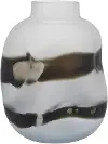 Zahara Gray 11  Dented Glass Vase