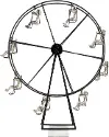 23  Black Metal Ferris Wheel