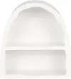White 17  Two-Shelf Decorative Wall Storage