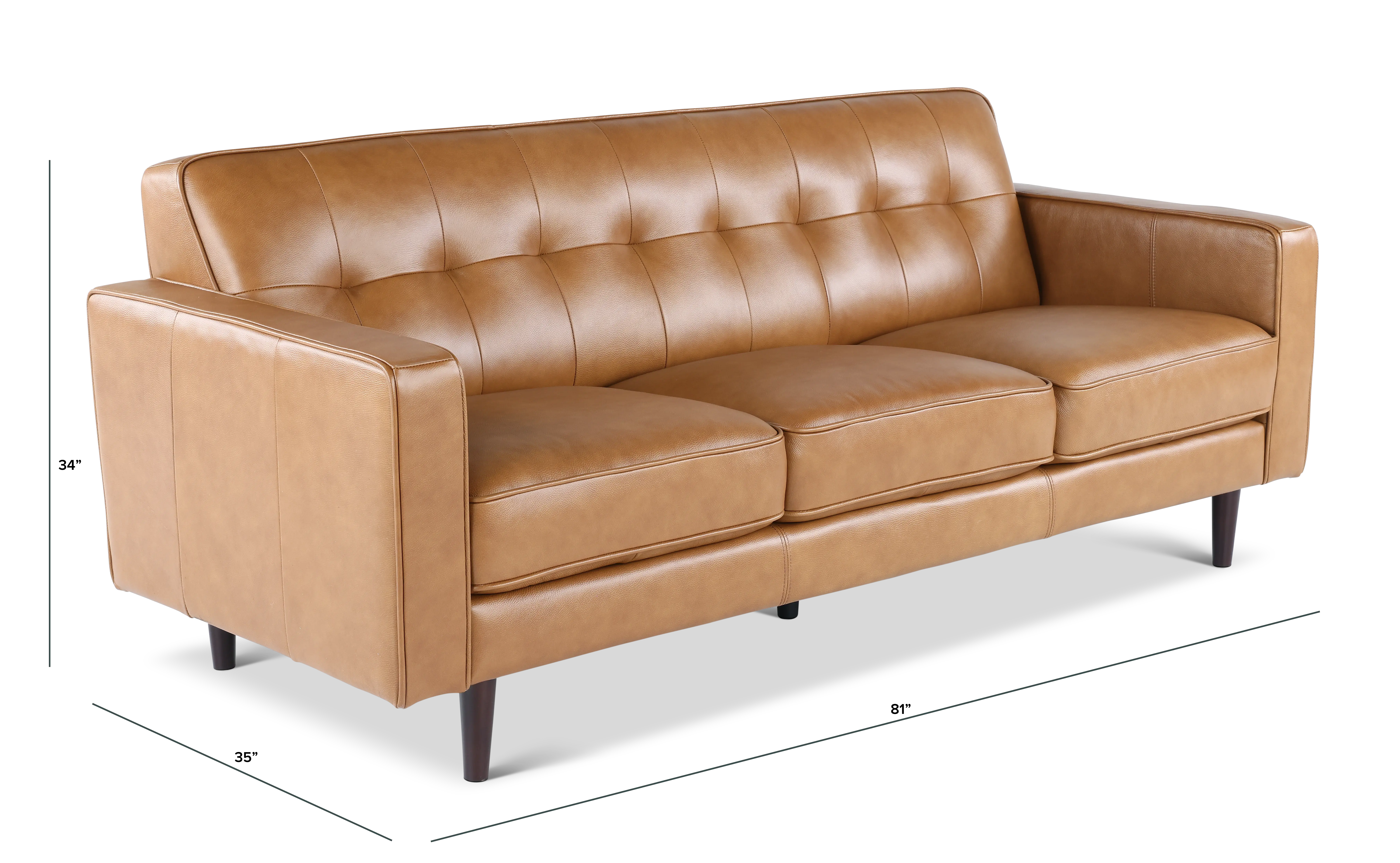 Stark Tan Leather Sofa-3