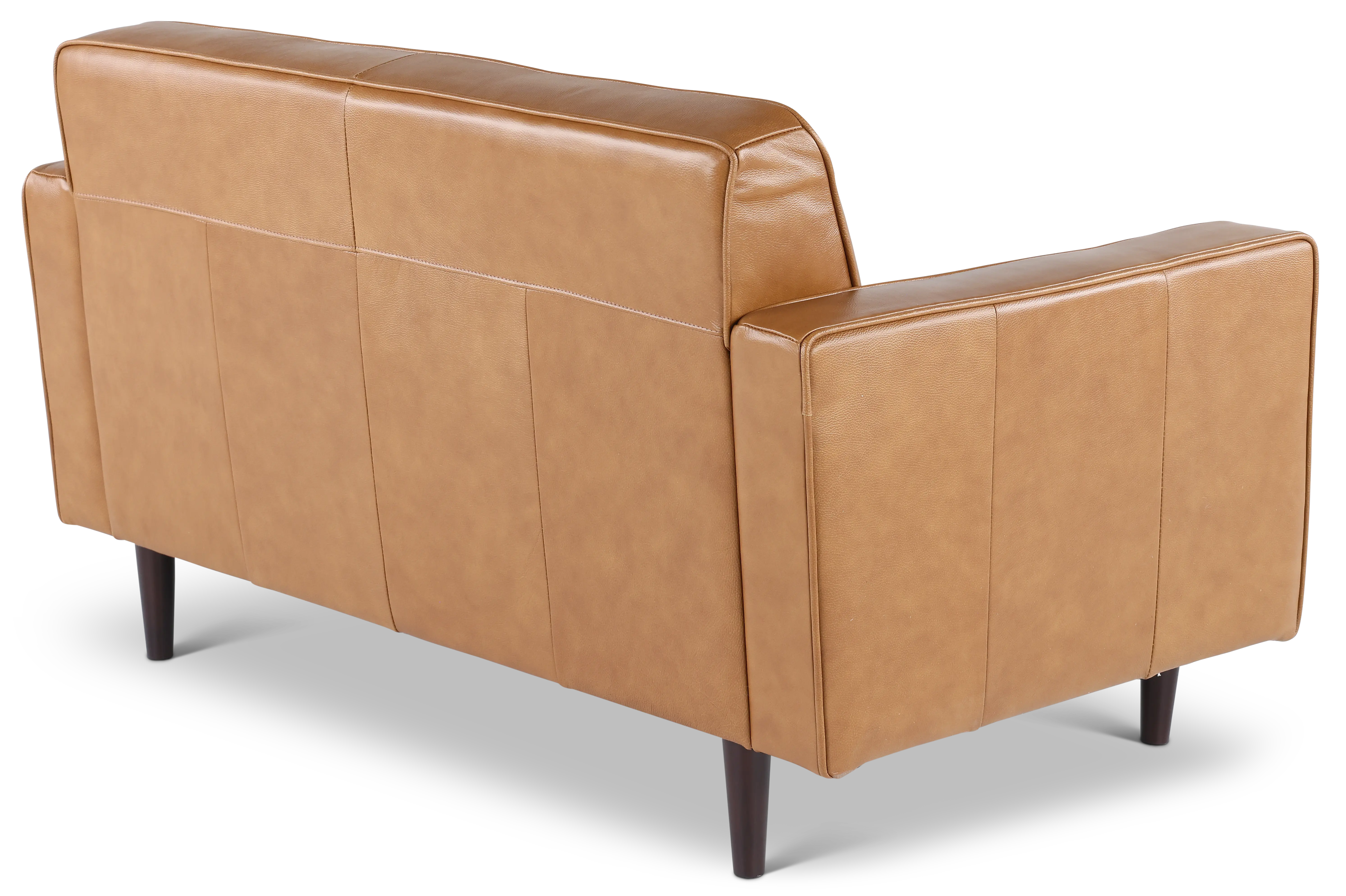 Stark Tan Leather Loveseat-5