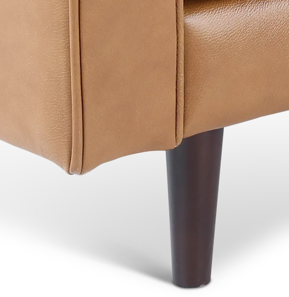Stark Tan Leather Loveseat-6