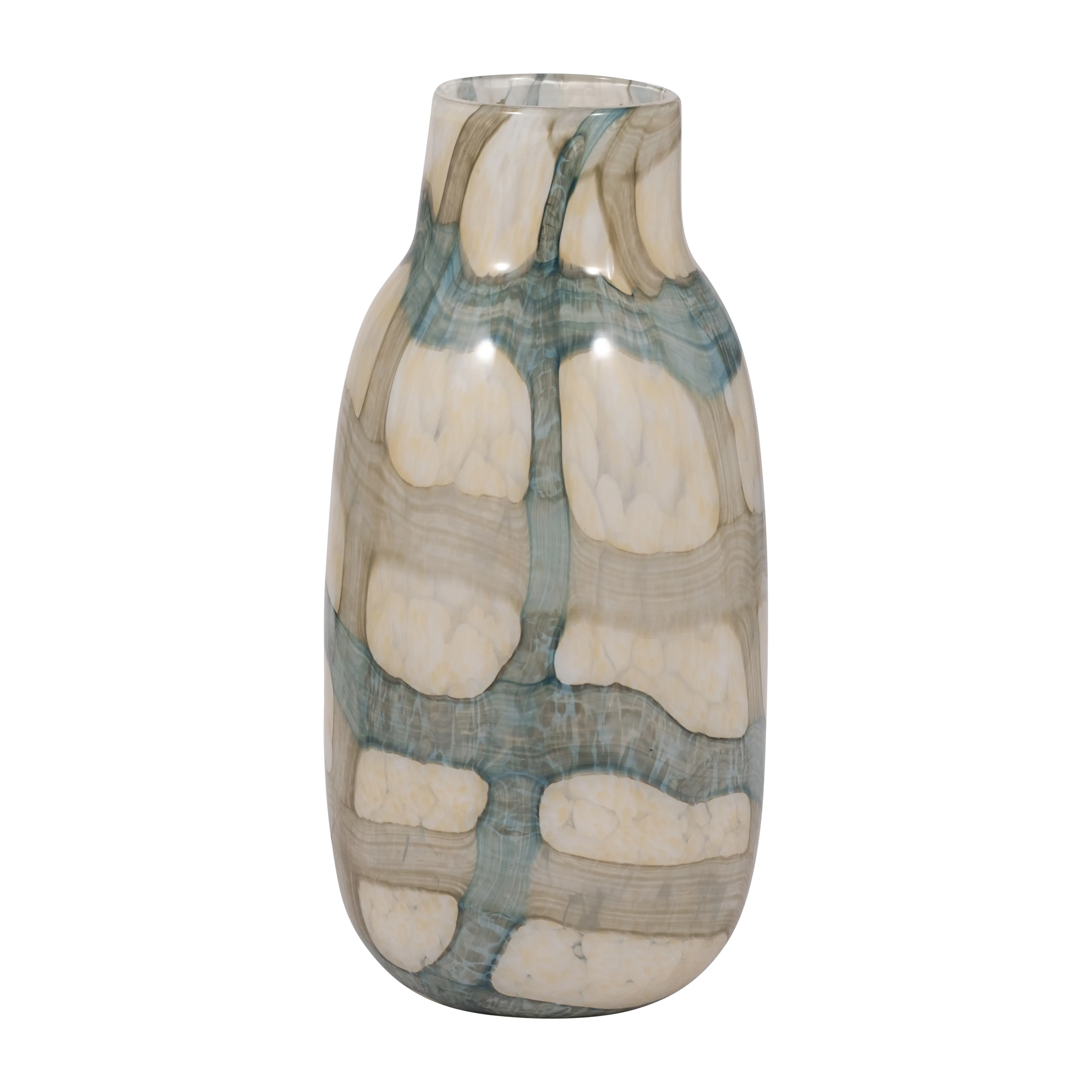 Flouressa Blue 13  Glass Vase-1