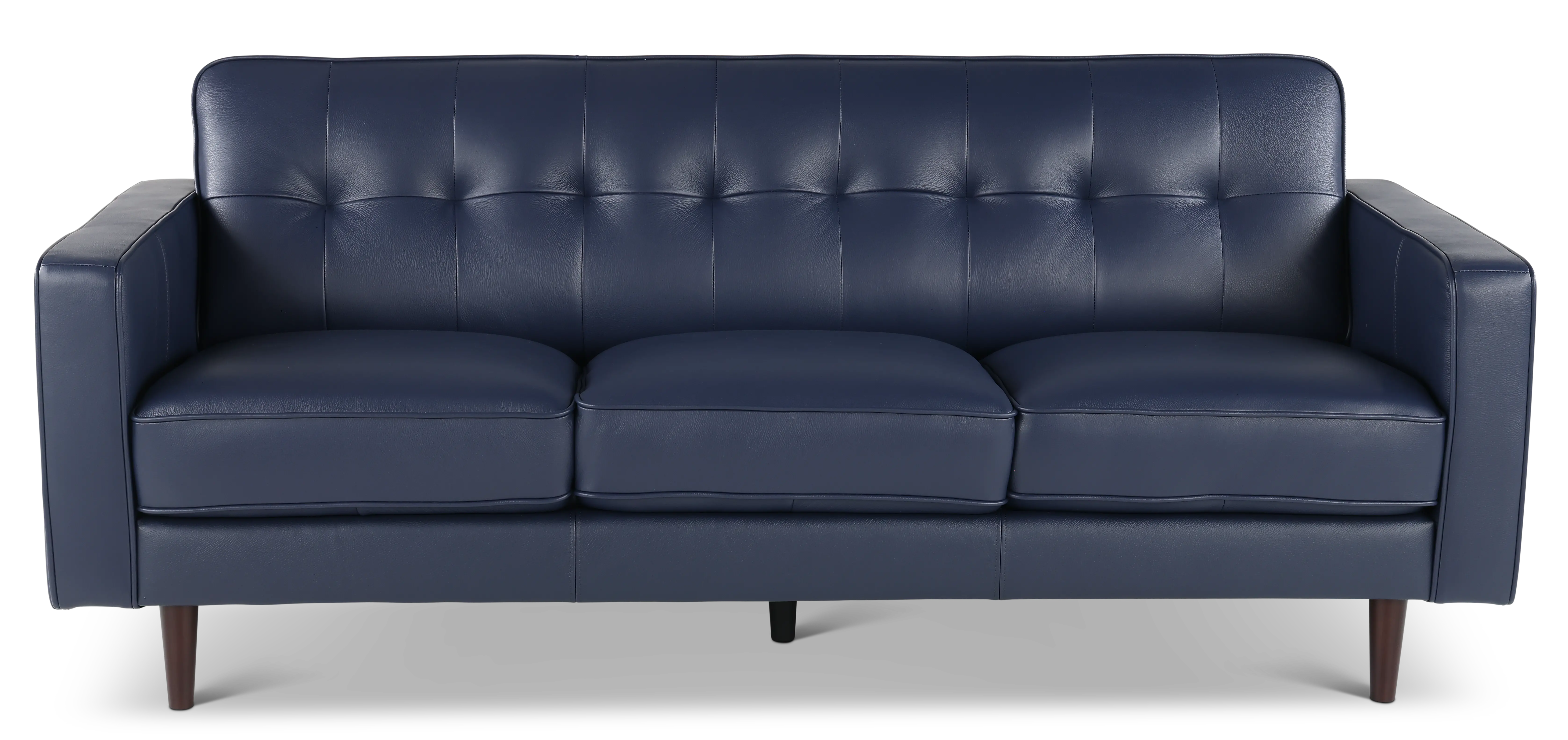 Stark Blue Leather Sofa-1