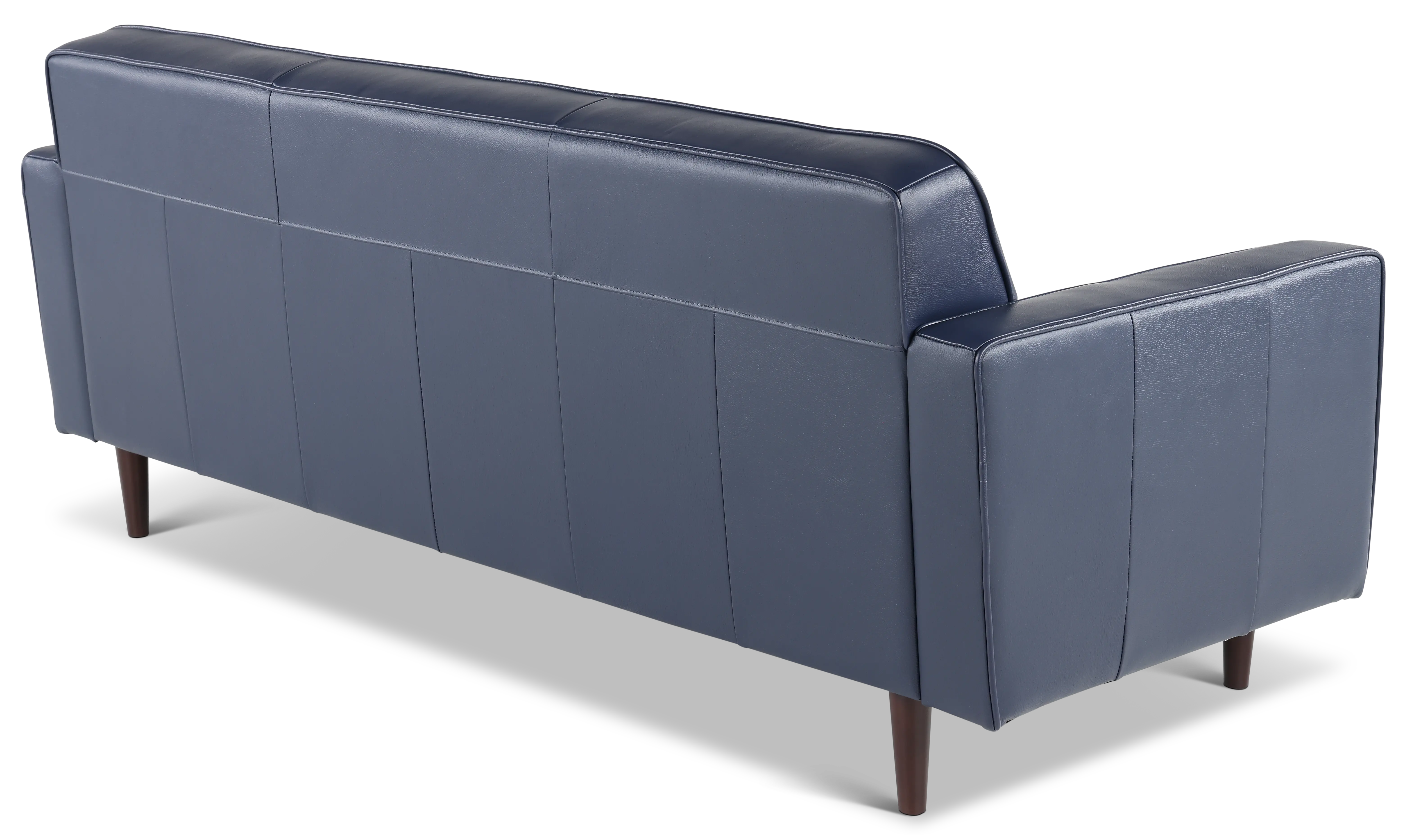Stark Blue Leather Sofa-5