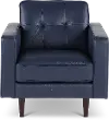 Stark Blue Leather Chair