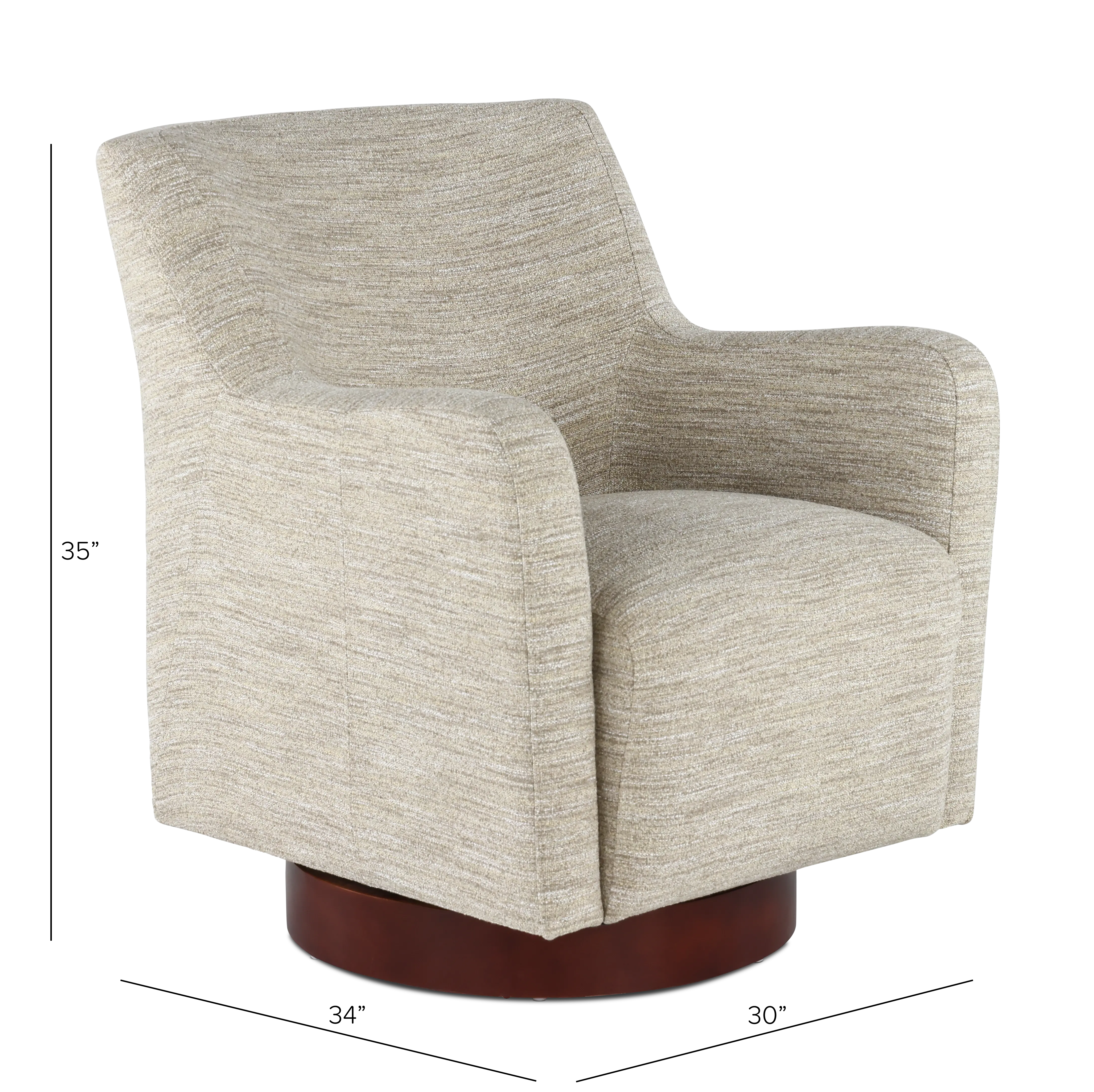 Clara Speckled Tan Swivel Chair-4