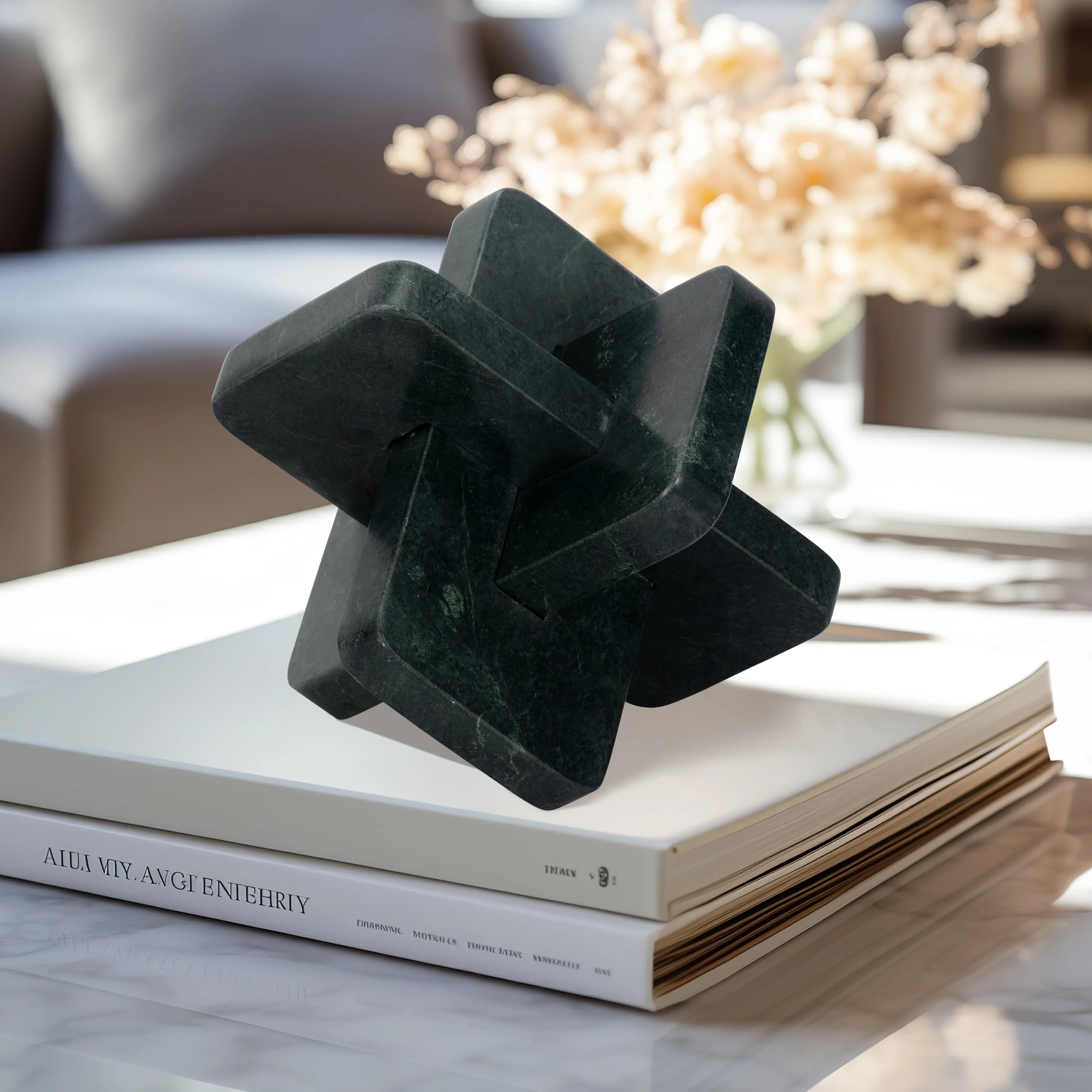 Dimora 9  Green Marble Knots-2