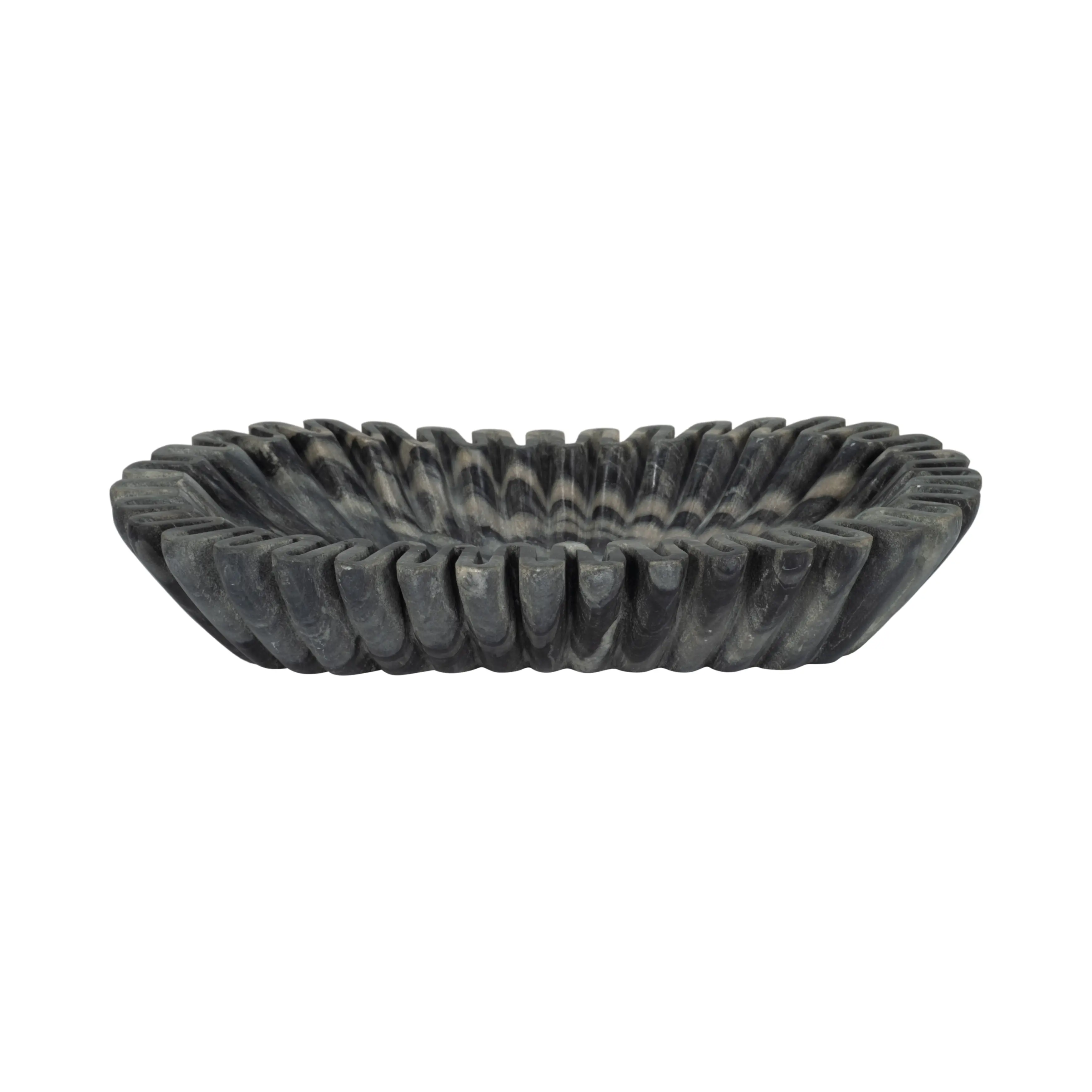 Arkin 16  Gray Wavy Marble Bowl-1