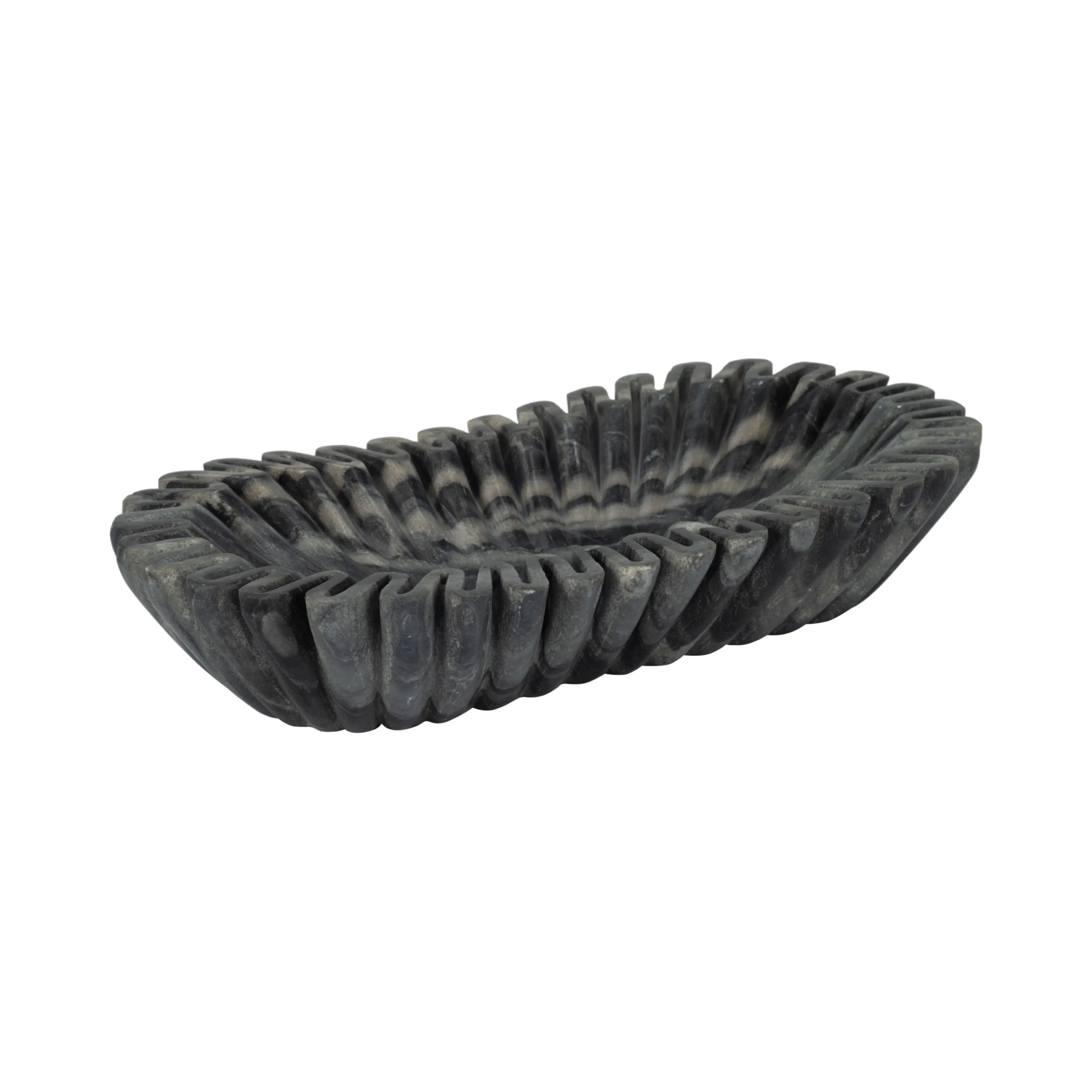 Arkin 16  Gray Wavy Marble Bowl-3
