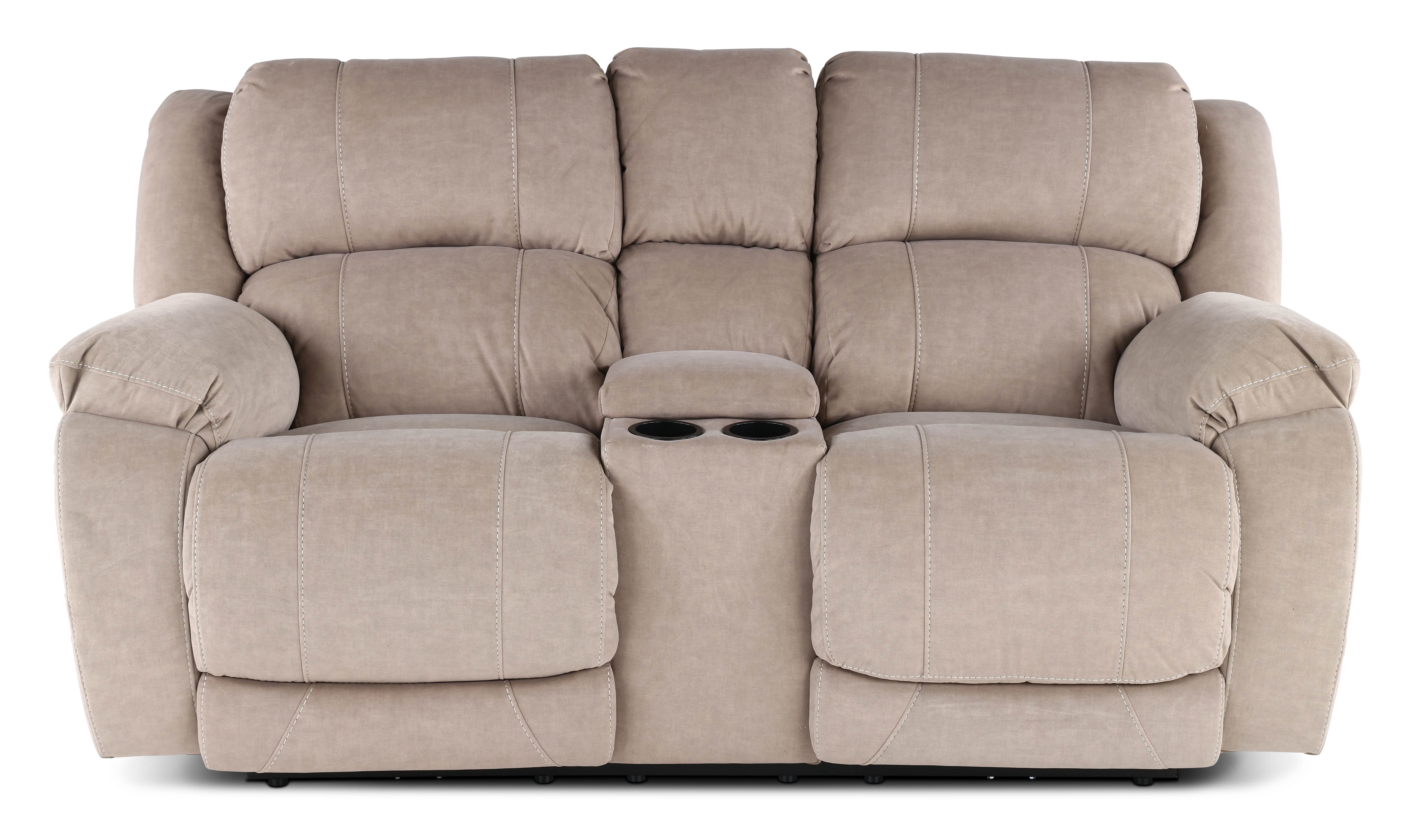 Port Arthur Khaki Power Reclining Loveseat with Console-1