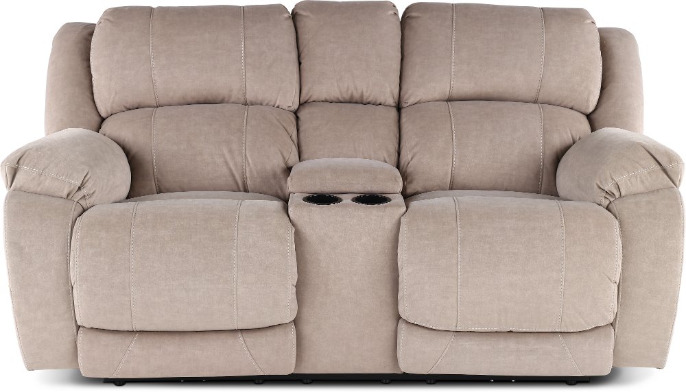 Port Arthur Khaki Power Reclining Loveseat with Console