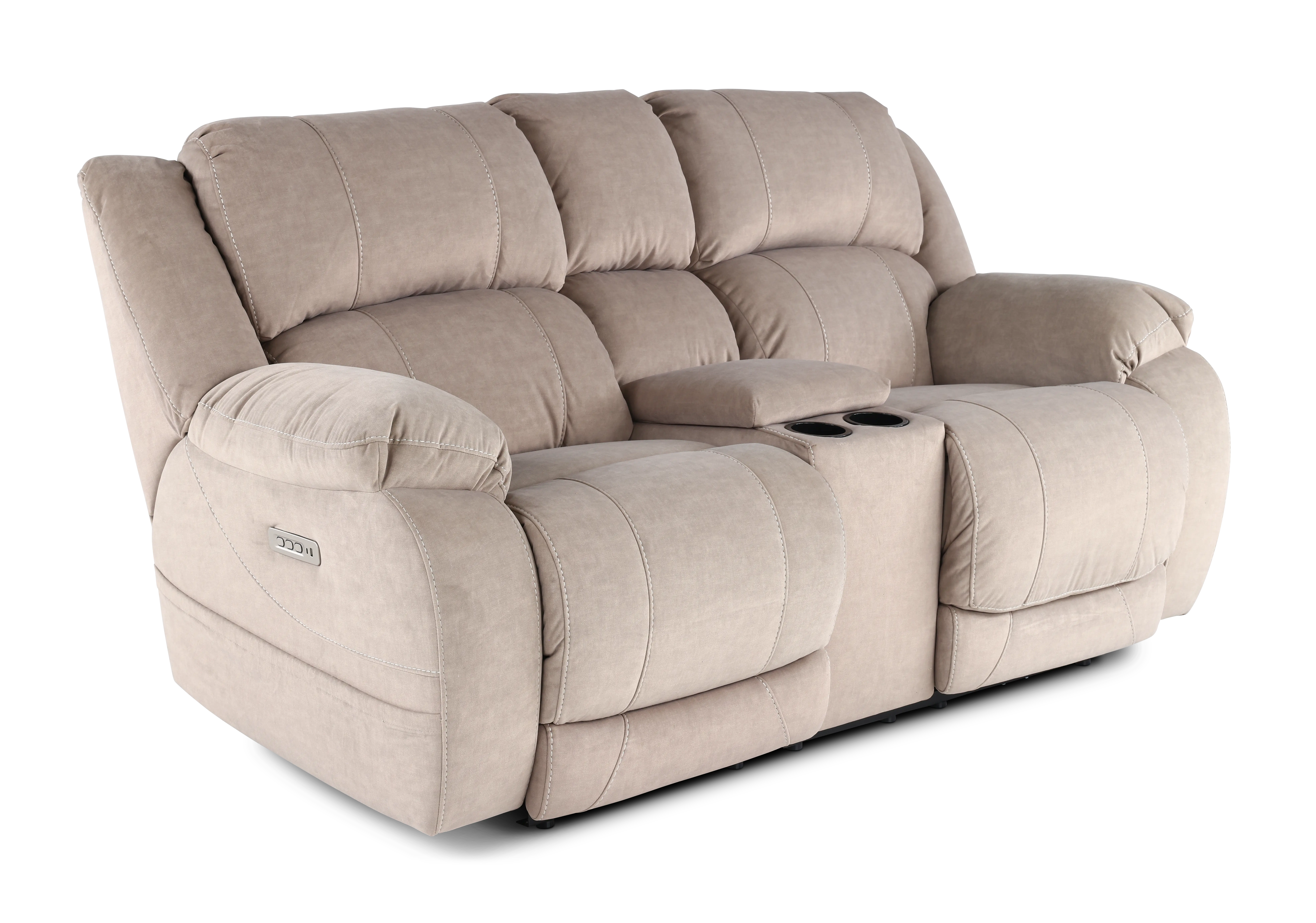 Port Arthur Khaki Power Reclining Loveseat with Console-4