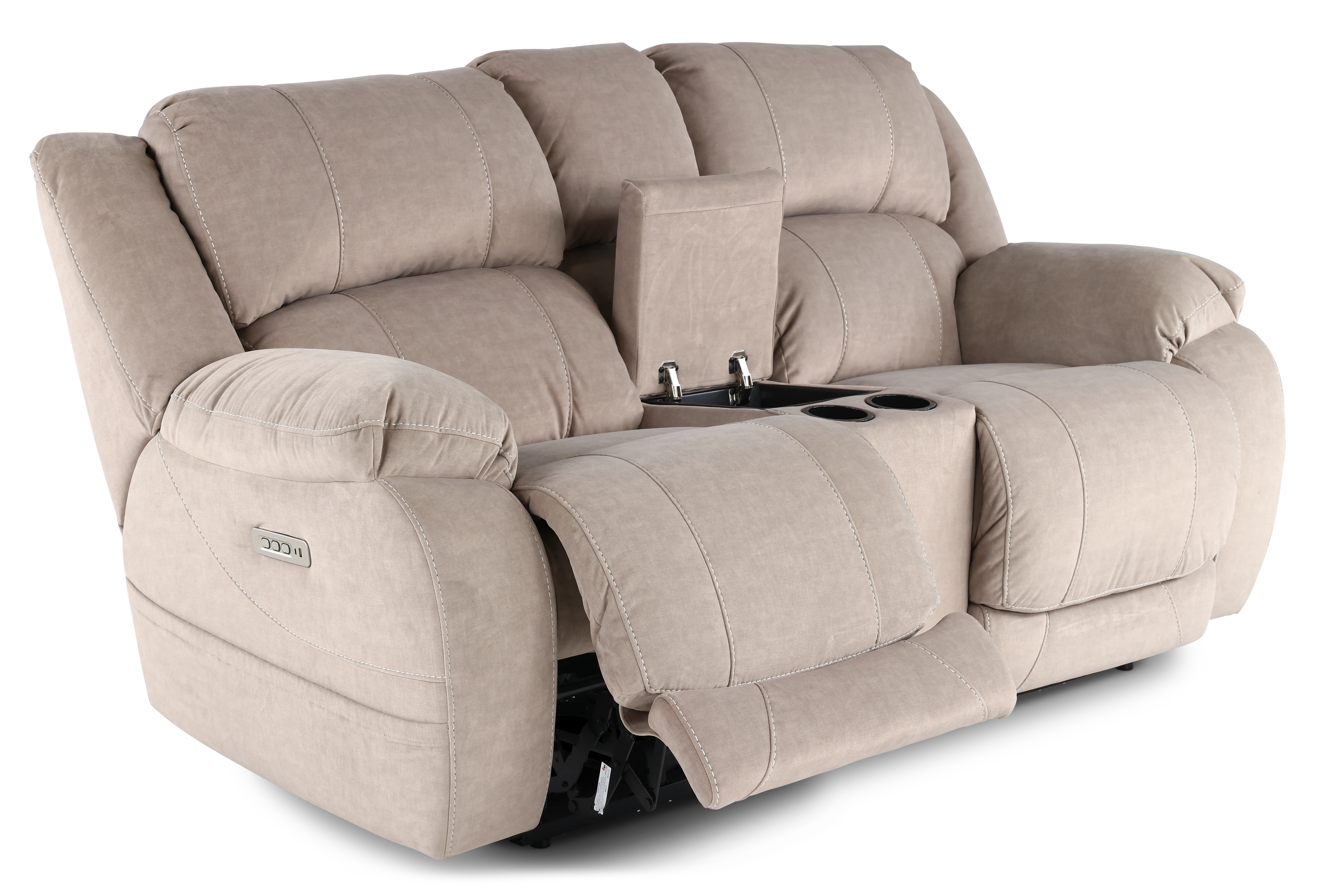 Port Arthur Khaki Power Reclining Loveseat with Console-6