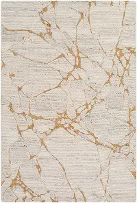 MER2300576 Mermer 5 x 8 Yellow and Beige Area Rug