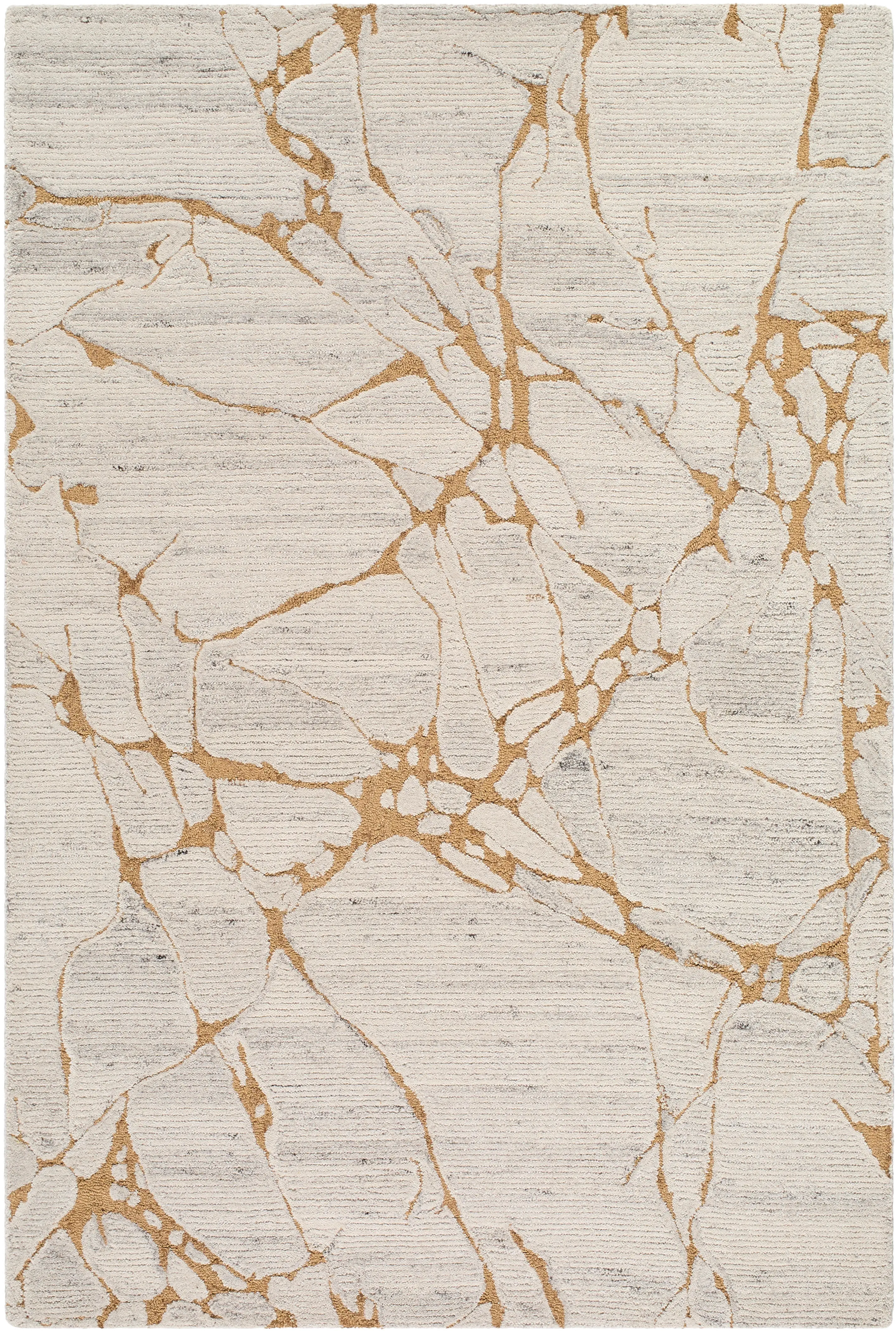 MER2300810 Mermer 8 x 10 Yellow and Beige Area Rug-1