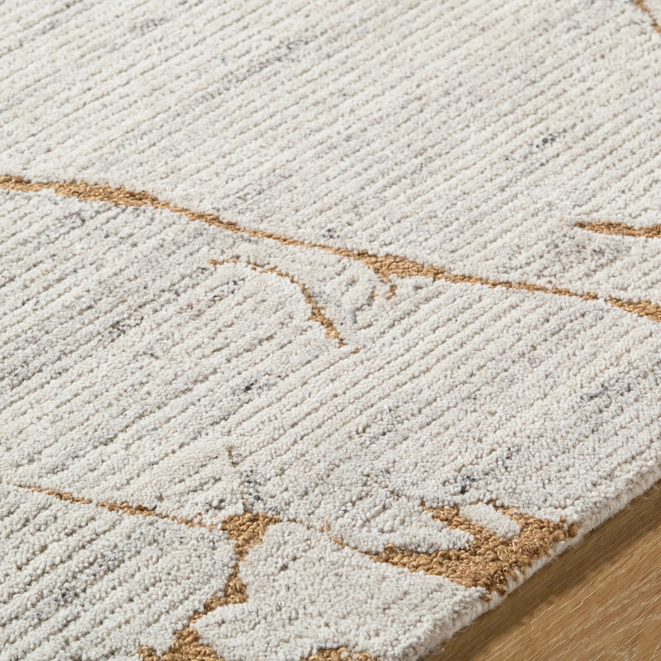 MER2300810 Mermer 8 x 10 Yellow and Beige Area Rug-3