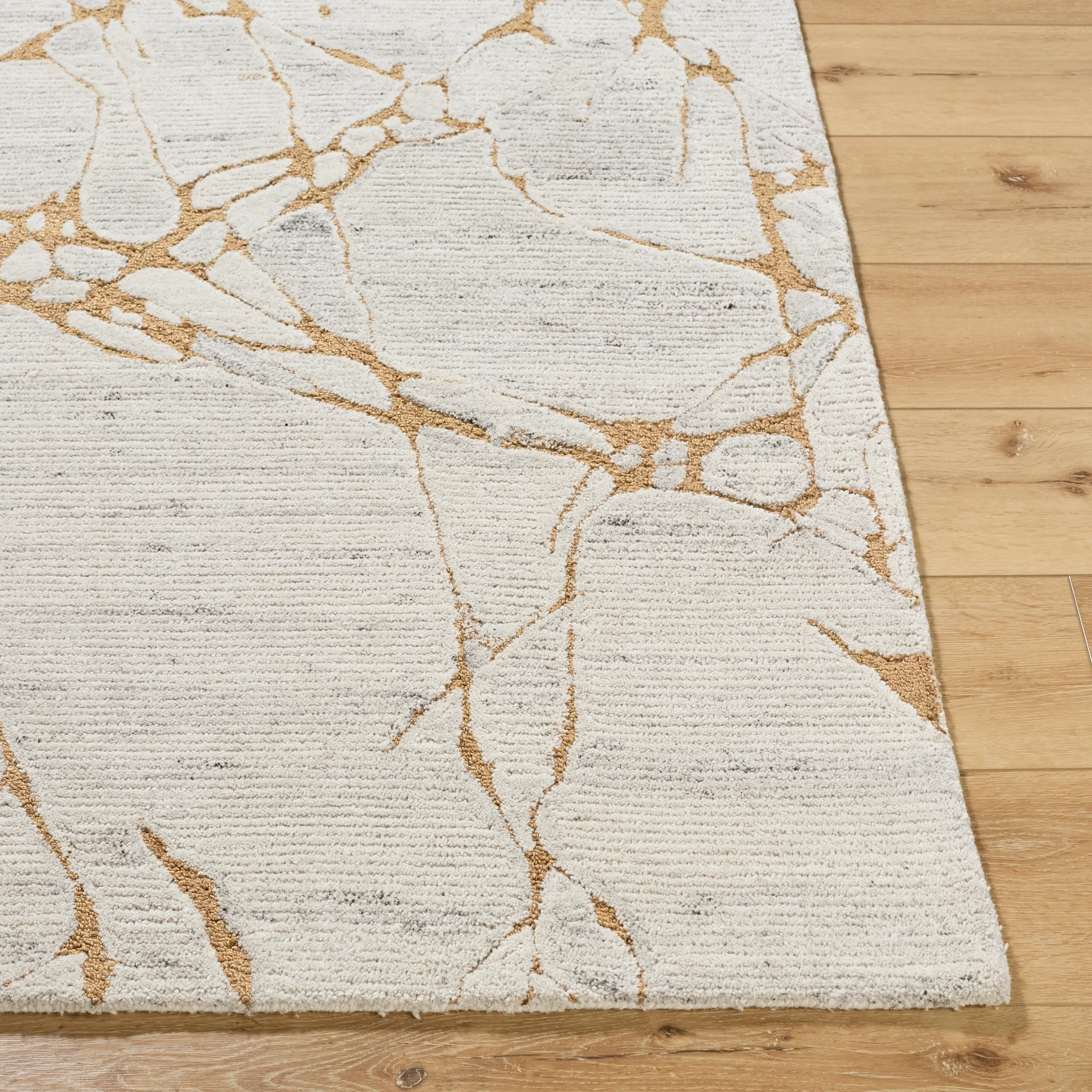 MER2300810 Mermer 8 x 10 Yellow and Beige Area Rug-4