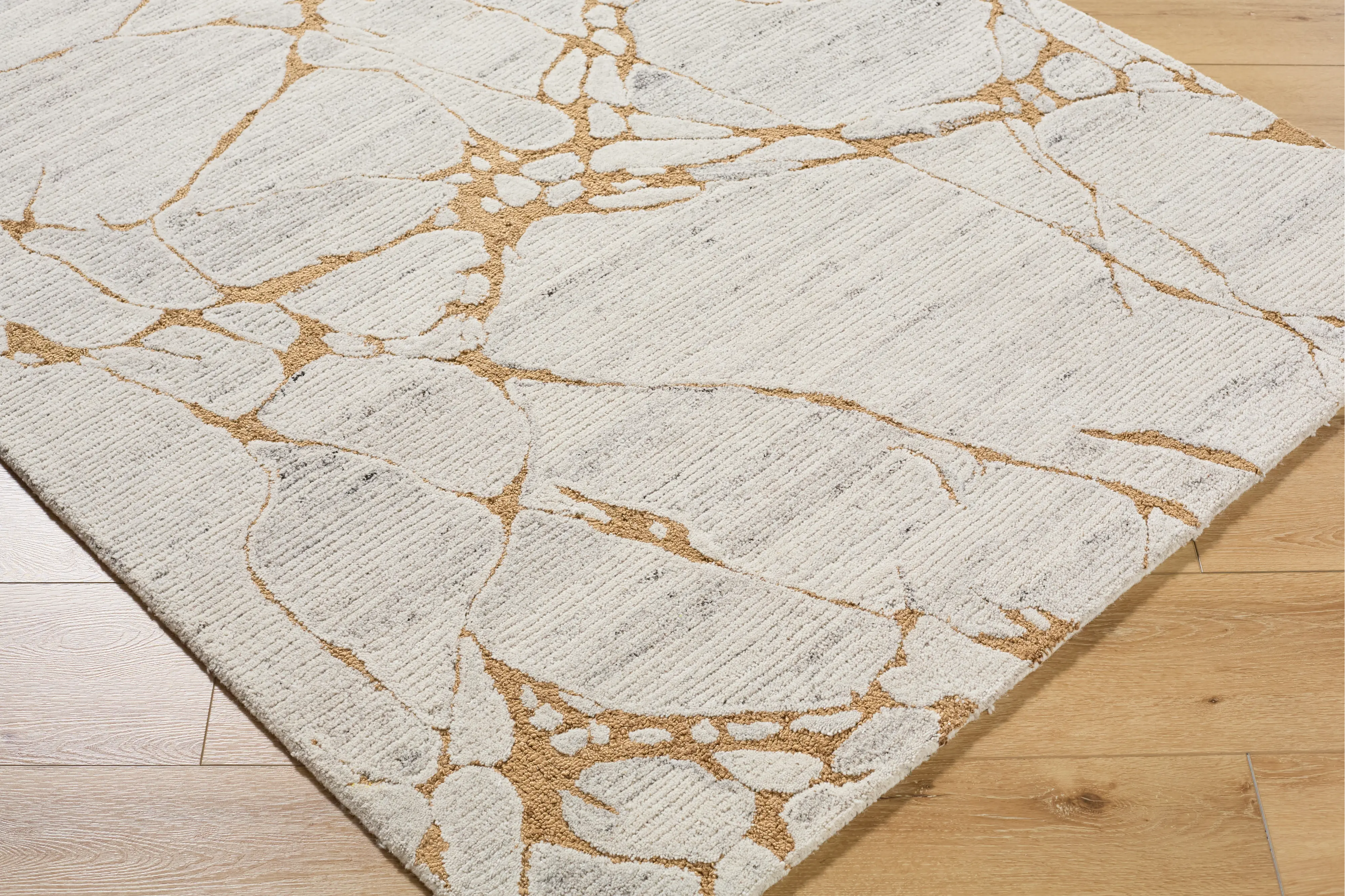 MER2300810 Mermer 8 x 10 Yellow and Beige Area Rug-6