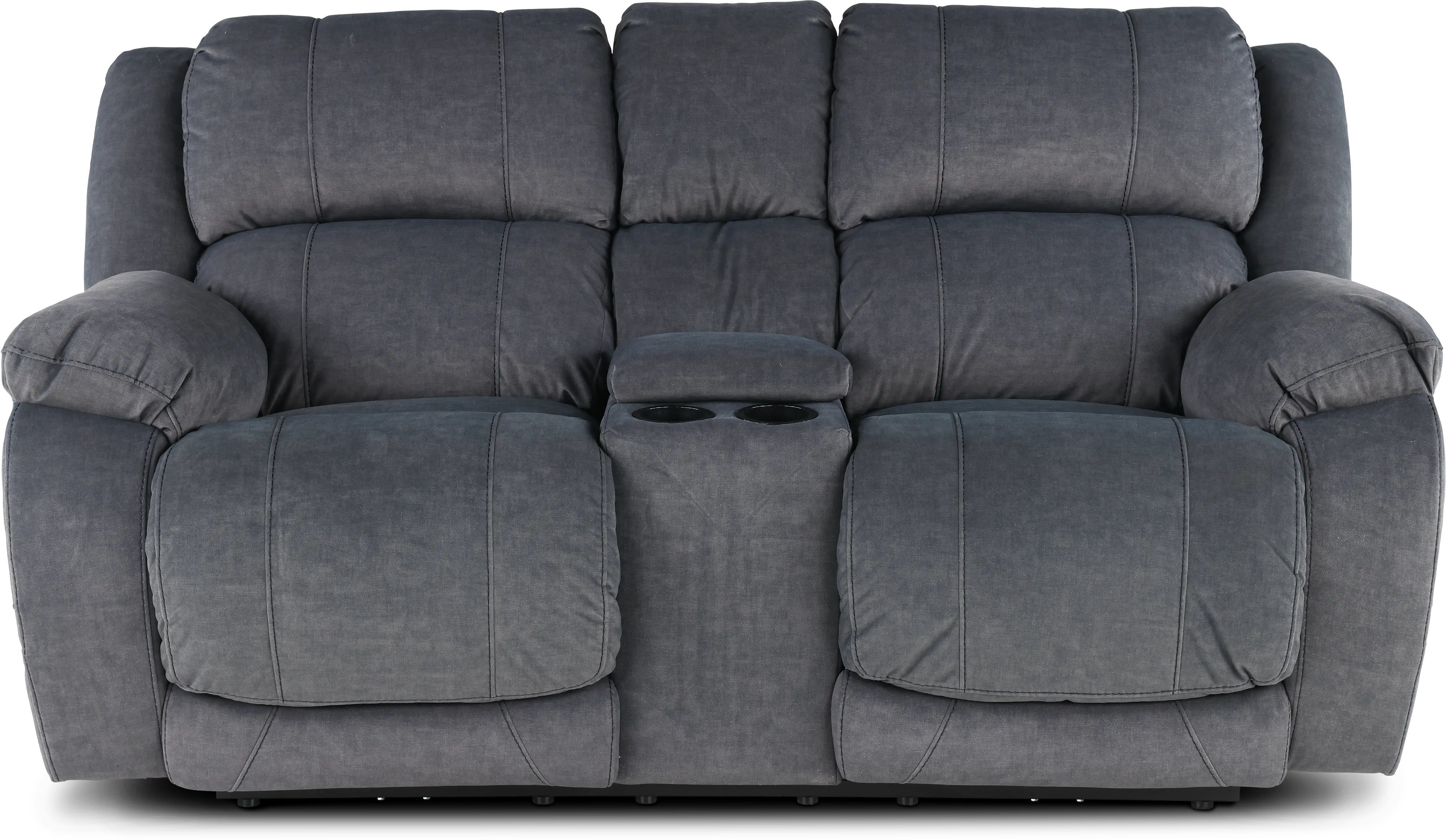 Port Arthur Gray Power Reclining Loveseat with Console-1