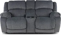 Port Arthur Gray Power Reclining Loveseat with Console