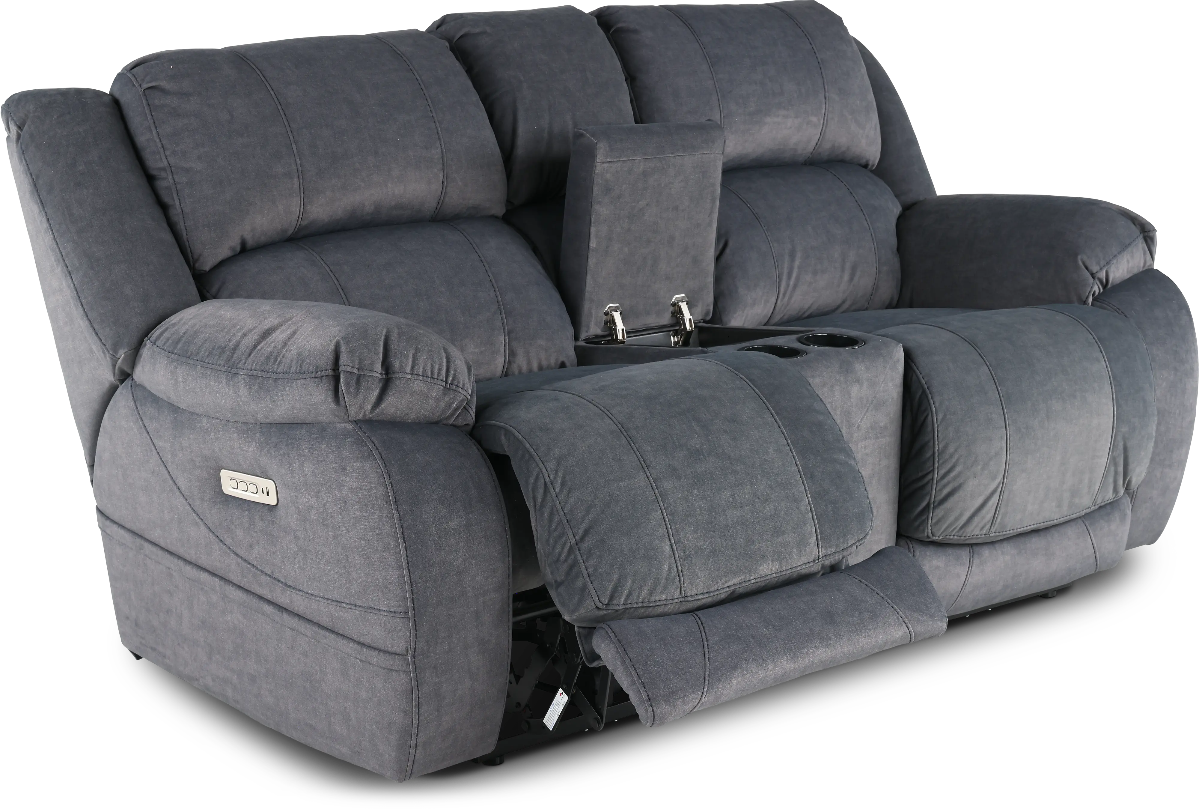 Port Arthur Gray Power Reclining Loveseat with Console-5