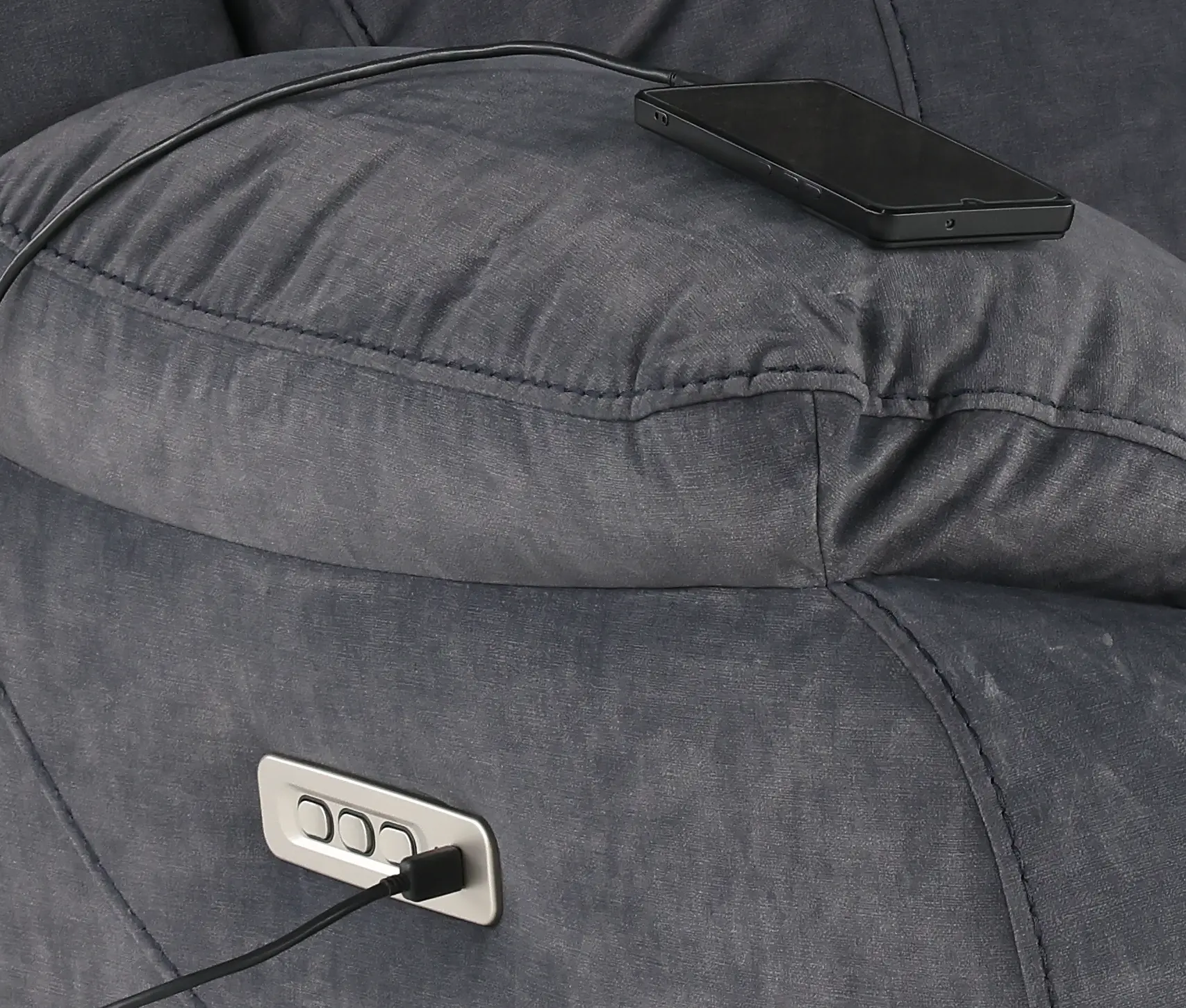 Port Arthur Gray Power Reclining Loveseat with Console-7