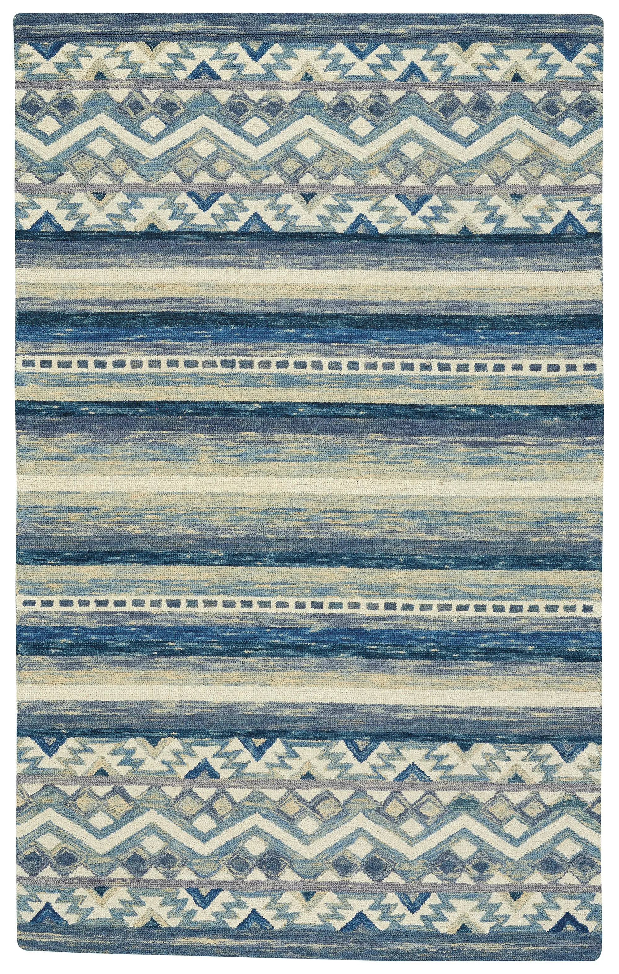 2569RS05000800440 Avanti-Kelim 5 x 8 Alpine Blue Area Rug-1