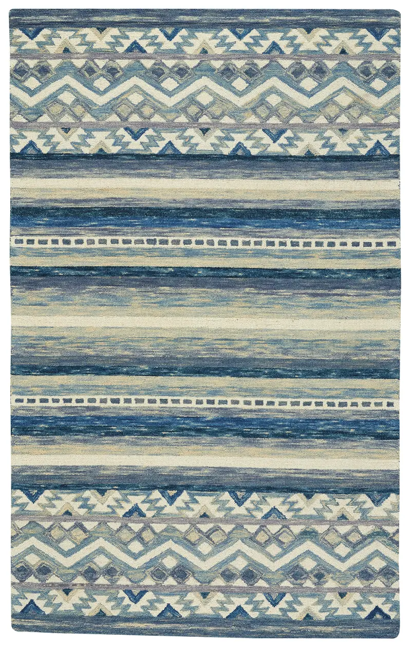 Avanti-Kelim 5 x 8 Alpine Blue Area Rug