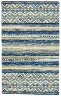2569RS07091000440 Avanti-Kelim 8 x 10 Alpine Blue Area Rug