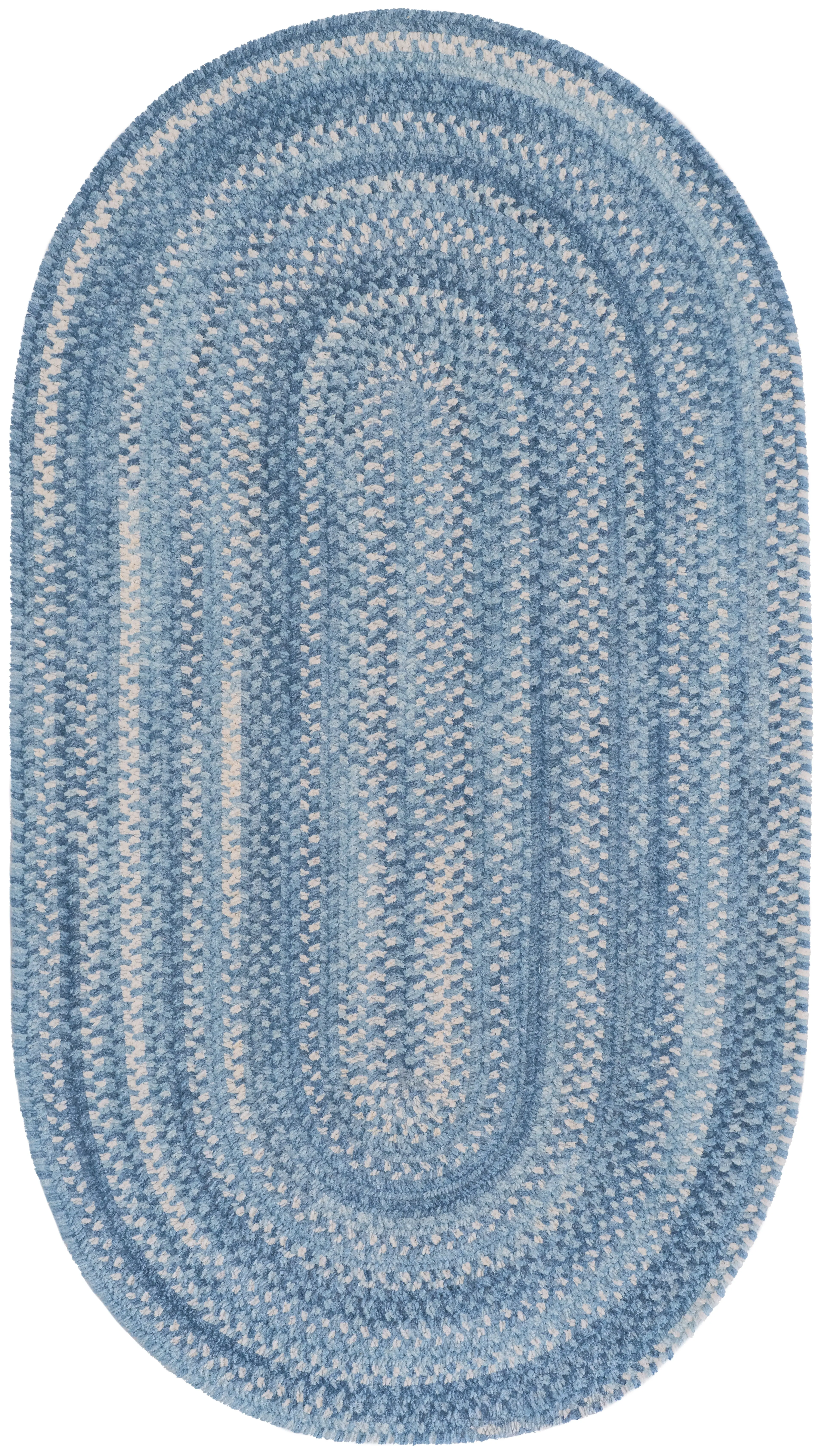 0377VS05000800400 Bambini 5 x 8 Blue Oval Area Rug-1