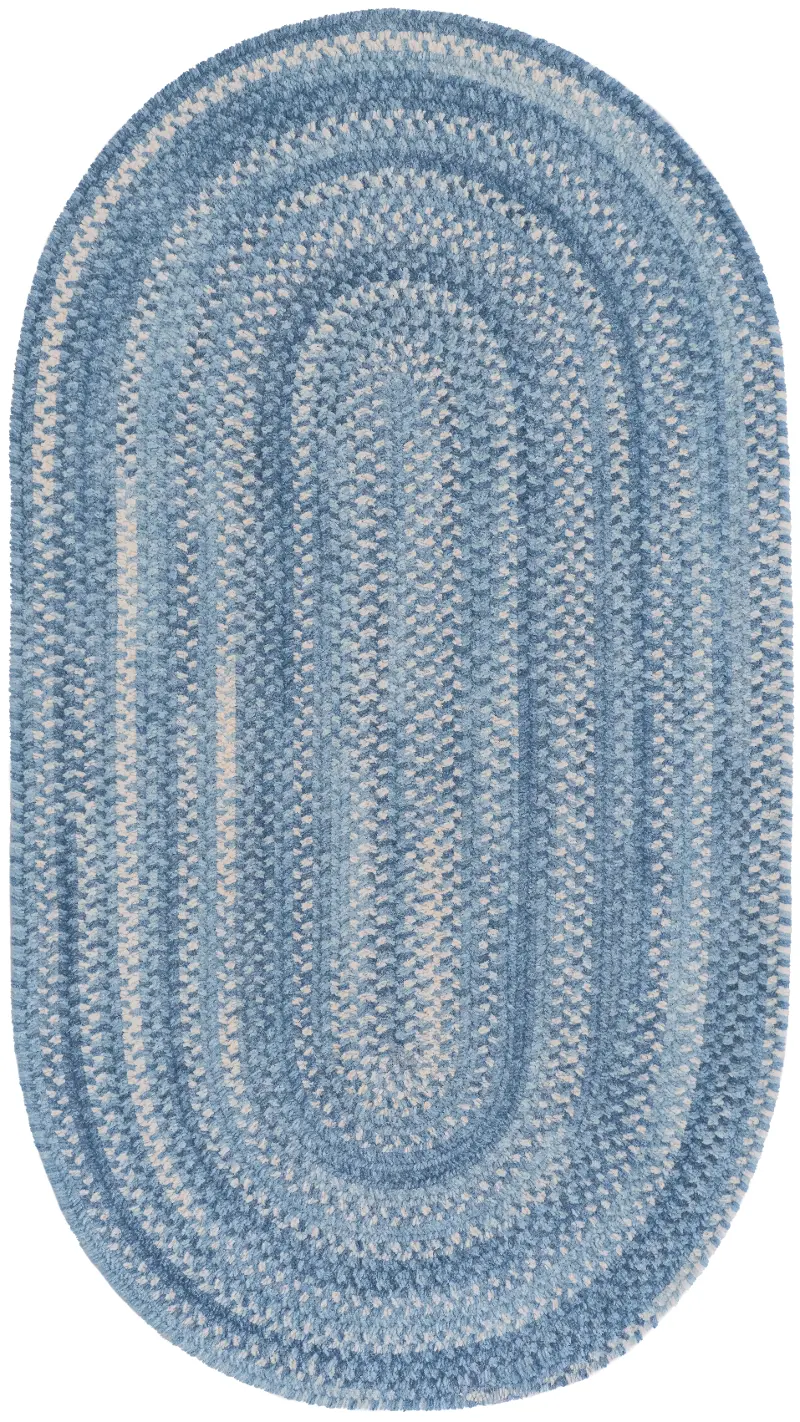 Bambini 5 x 8 Blue Oval Area Rug