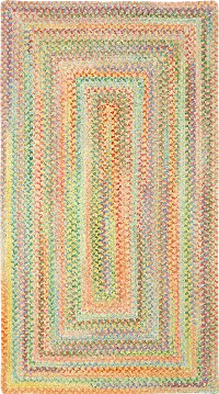 0450QS05000800150 Cutting Garden 5 x 8 Concentric Rectangle Buttercup Area Rug