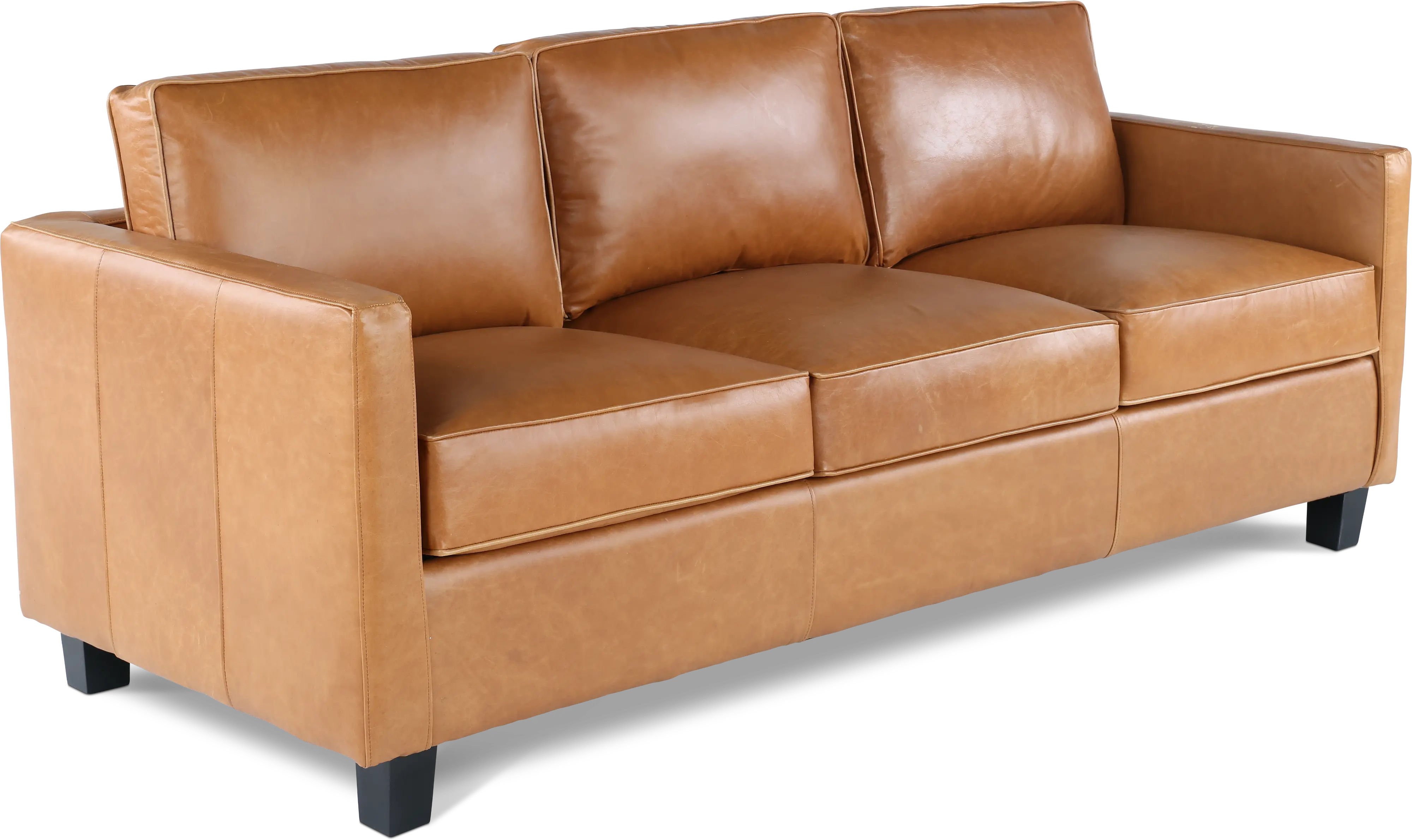 Winston Chestnut Brown Leather Sofa-2